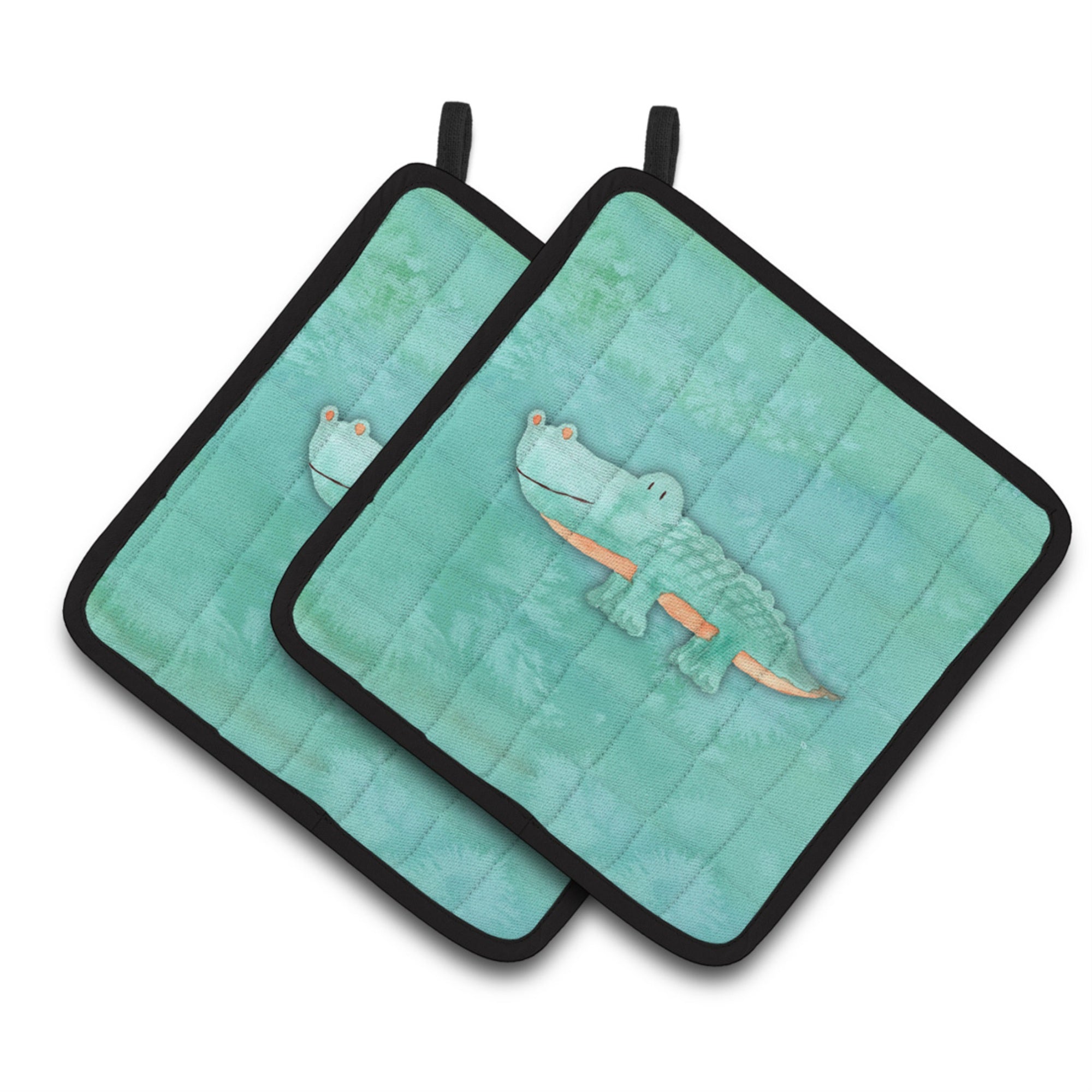 'Caroline'S Treasures Alligator Watercolor Decorated Pot Holder, 7.5''''H X 7.5''''W, Multicolor''