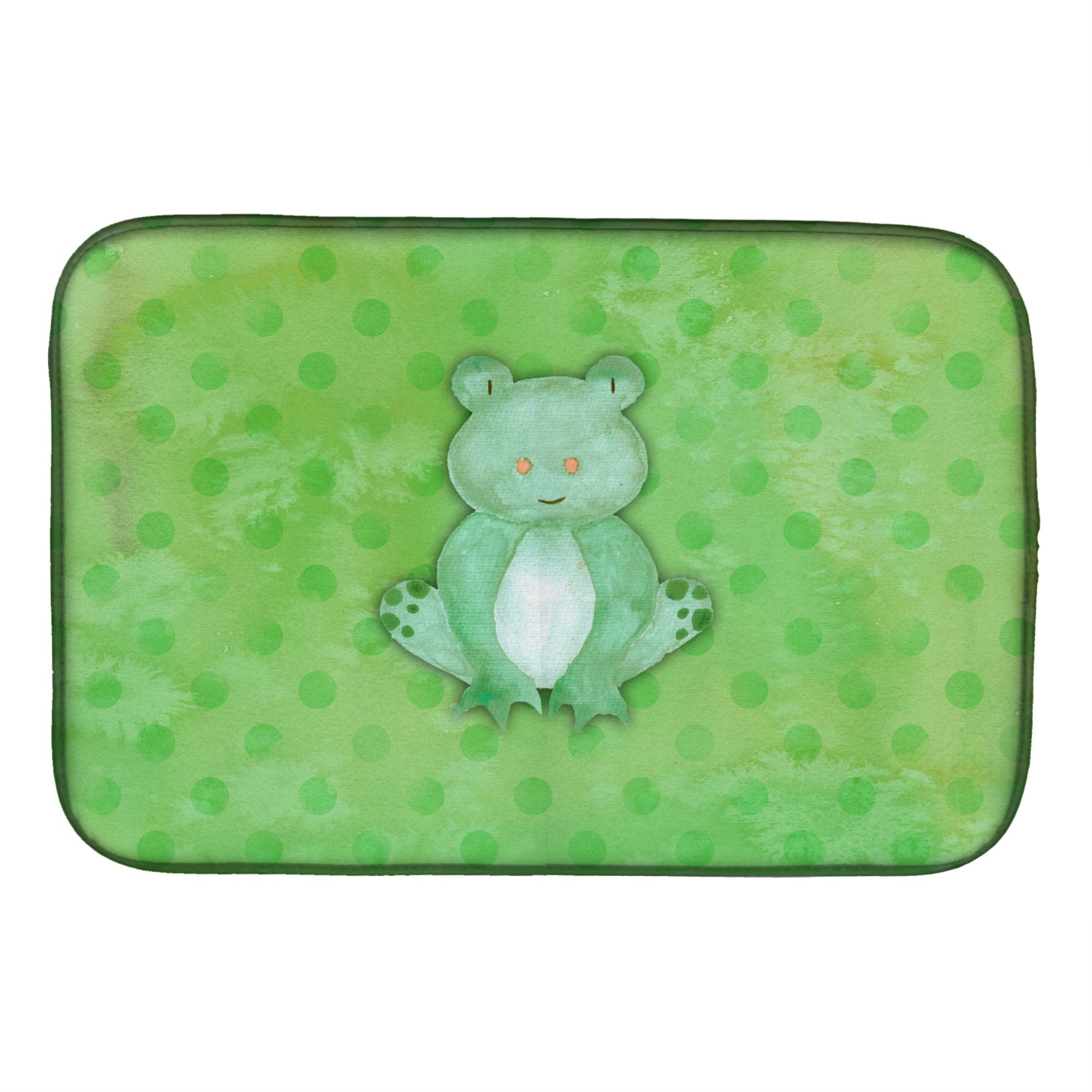 'Caroline'S Treasures Polka Dot Frog Dish Drying Mat, 14'''' X 21'''', Multicolor''