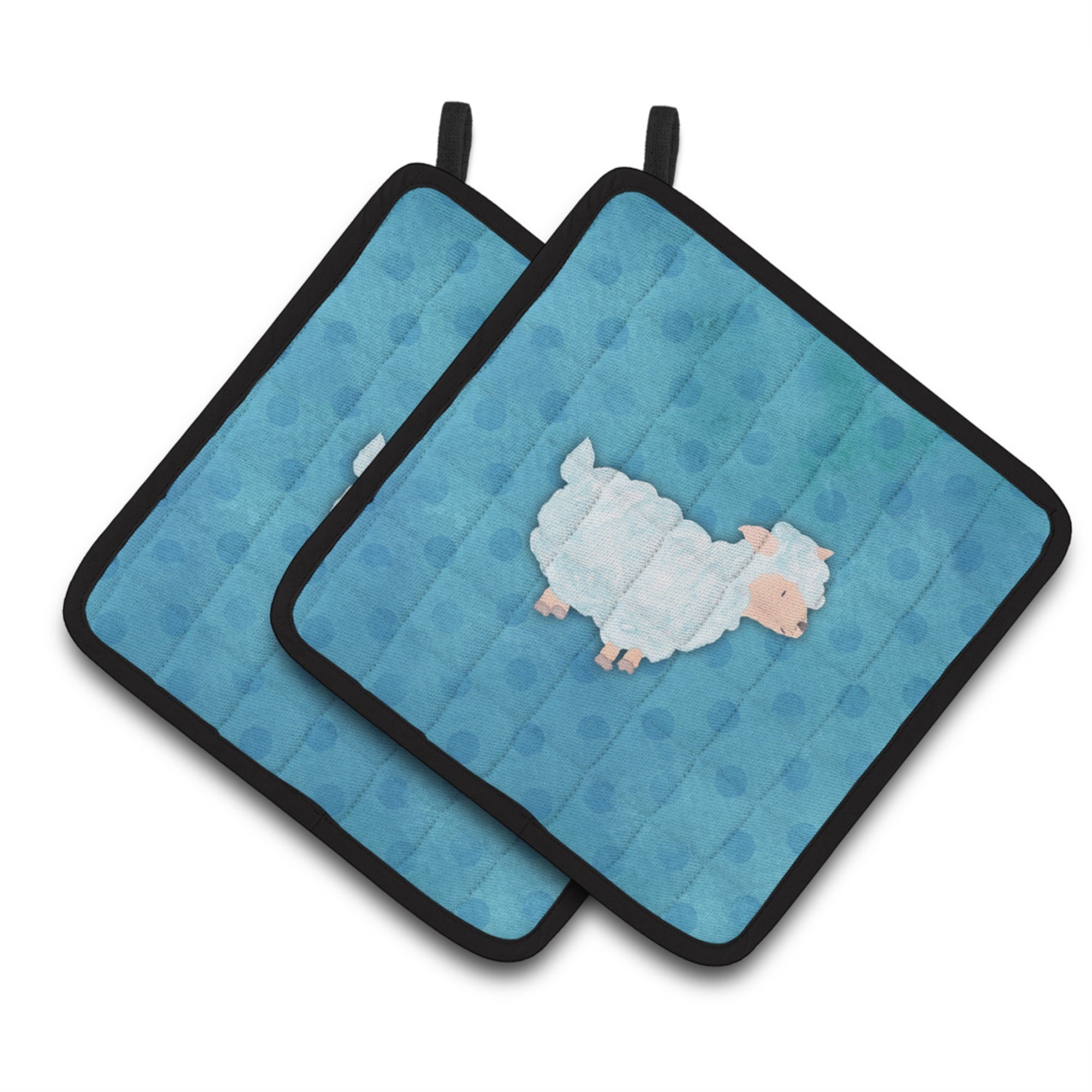 'Caroline'S Treasures Polkadot Sheep Lamb Watercolor Decorated Pot Holder, 7.5''''H X 7.5''''W, Multicolor''