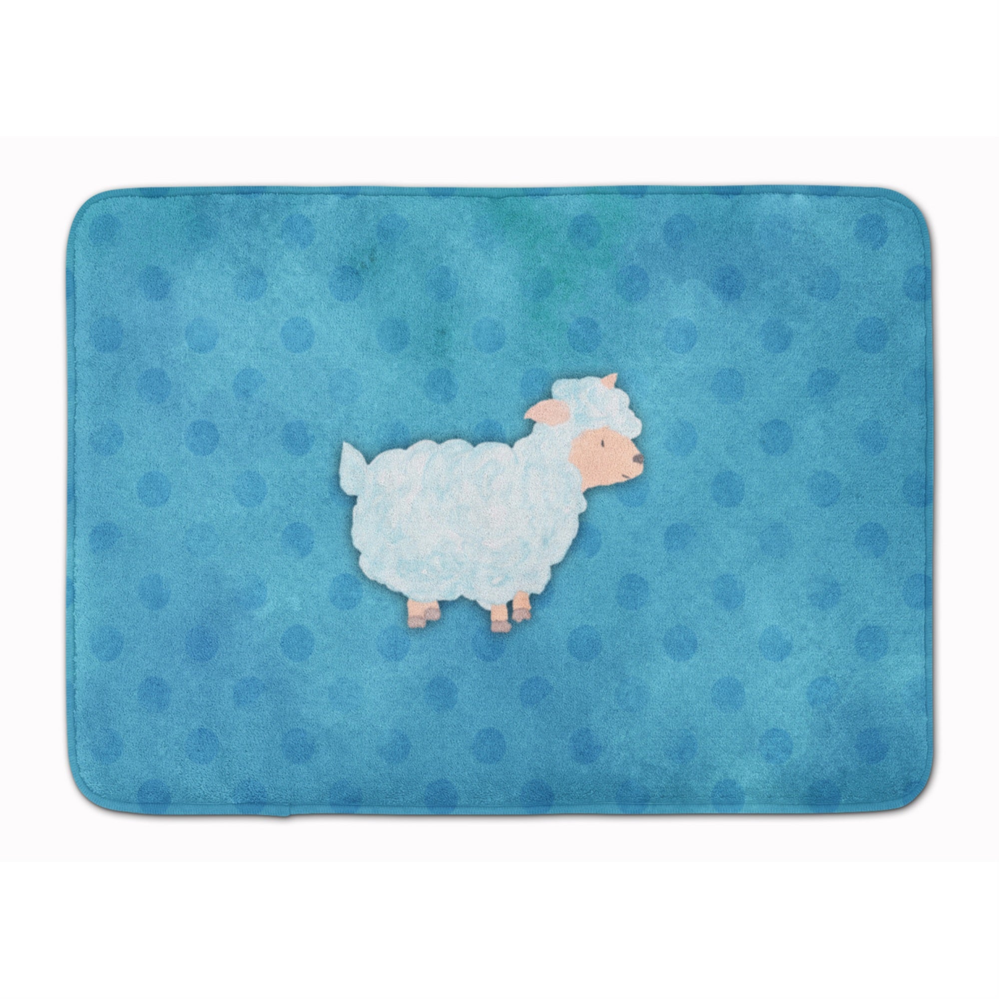'Caroline'S Treasures Polkadot Sheep Lamb Watercolor Floor Mat, 19''''H X 27''''W, Multicolor''