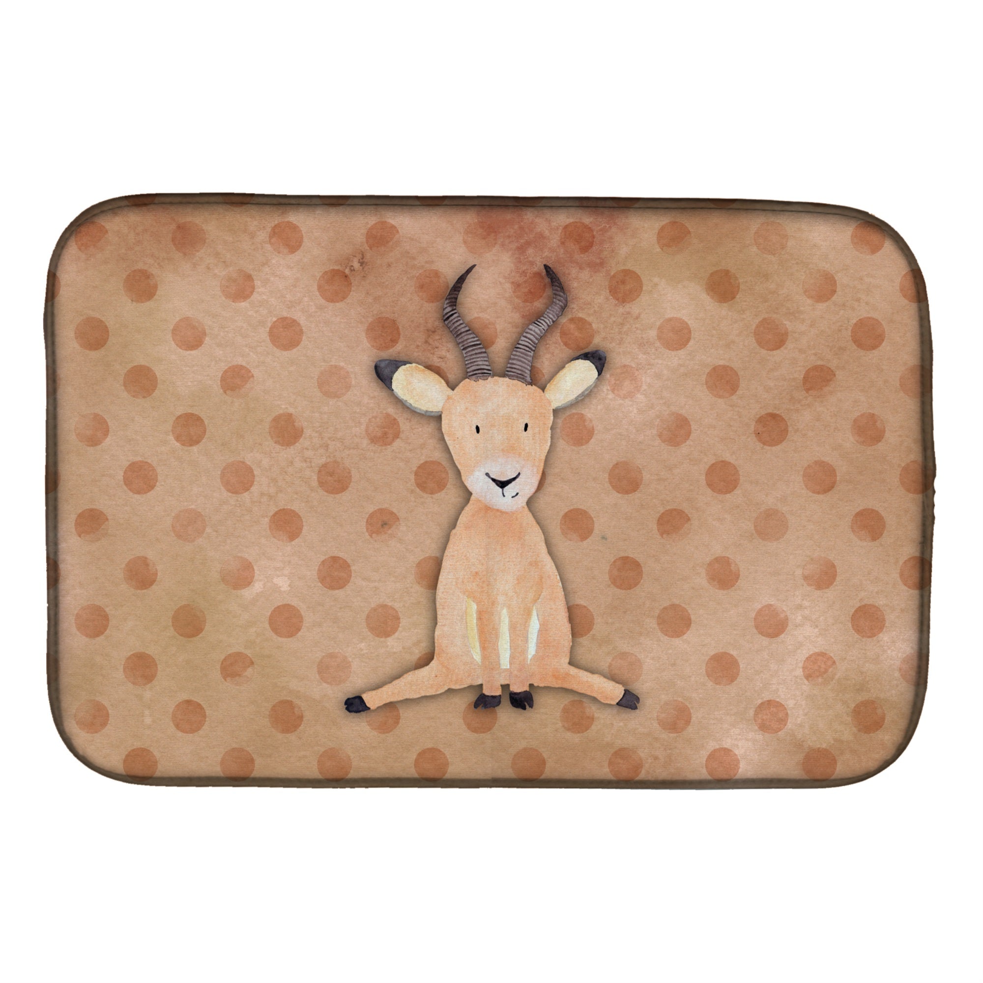 'Caroline'S Treasures Polka Dot Antelope Watercolor Dish Drying Mat, 14 X 21, Multicolor''