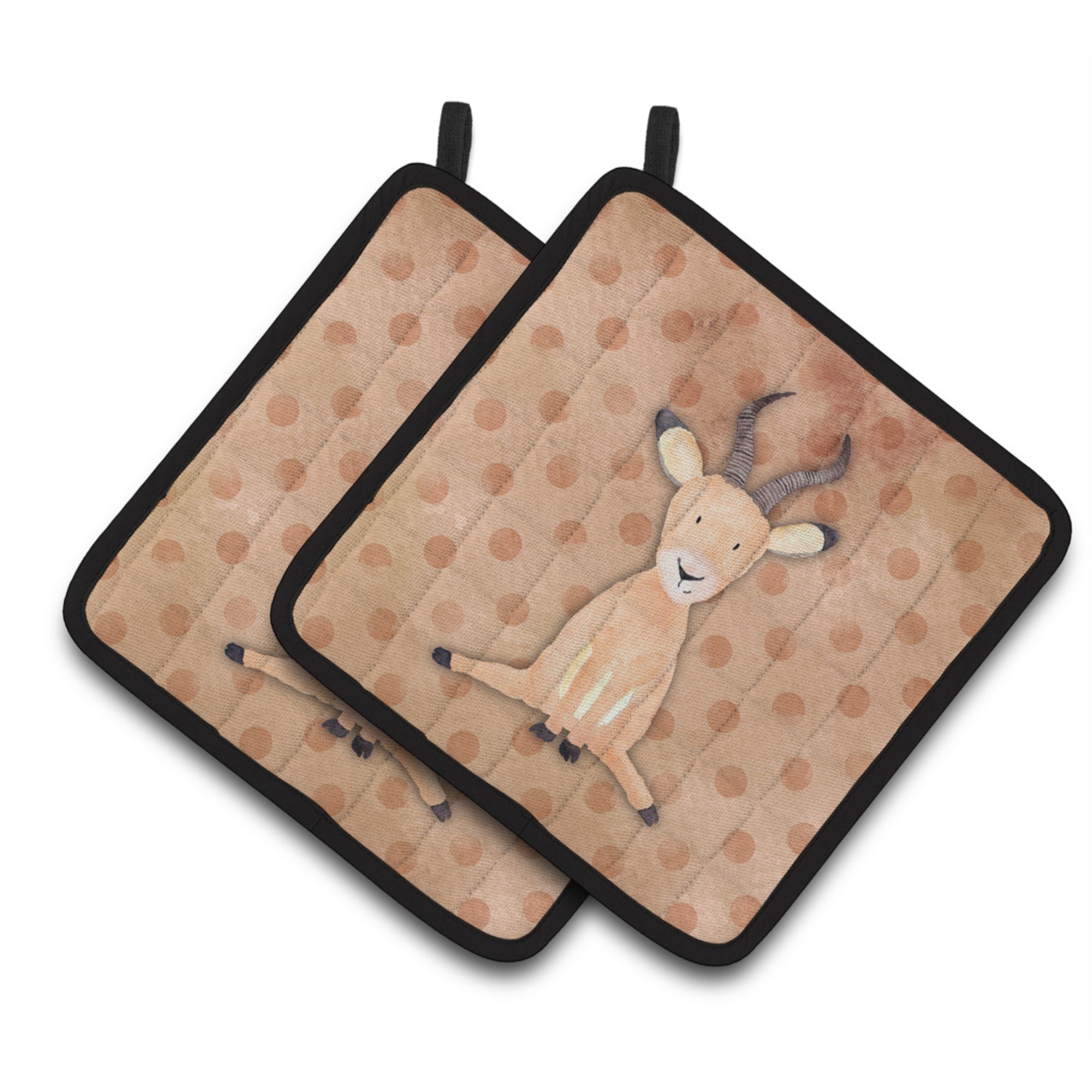 'Caroline'S Treasures Polkadot Antelope Watercolor Decorated Pot Holder, 7.5''''H X 7.5''''W, Multicolor''