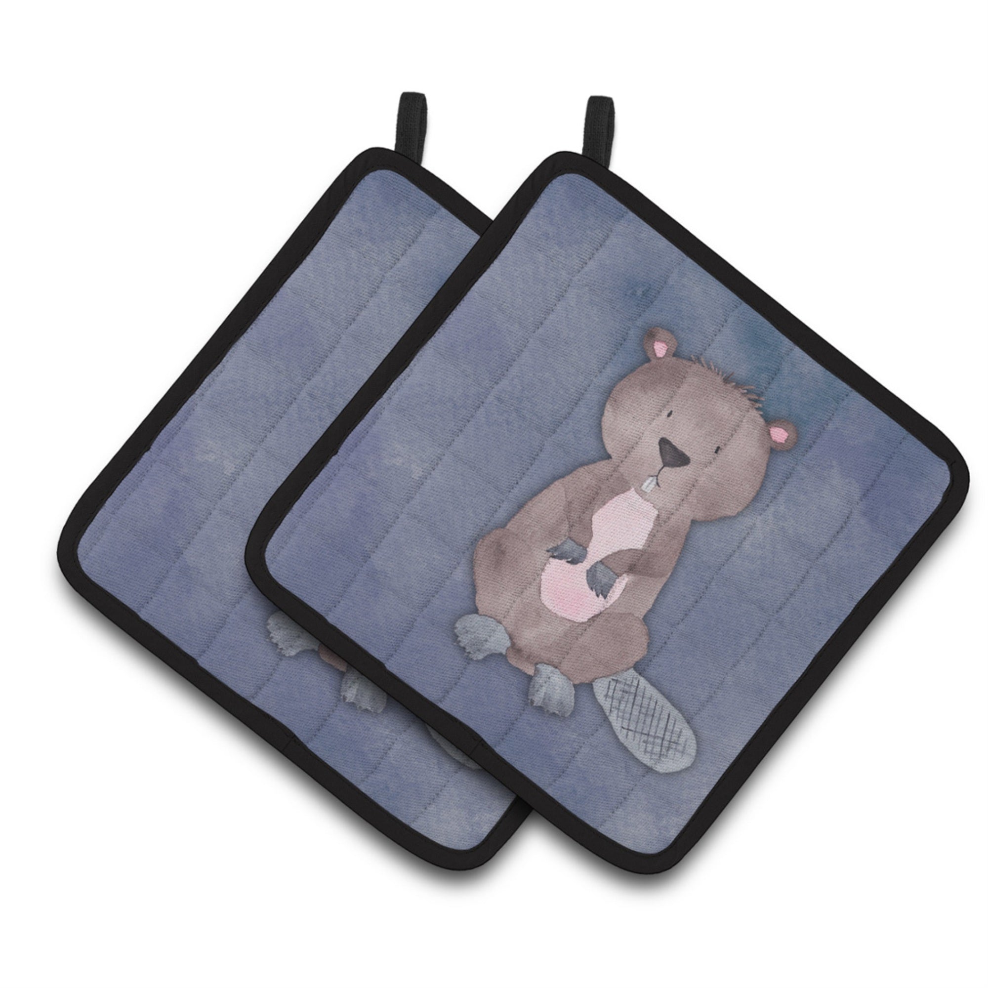 'Caroline'S Treasures Beaver Watercolor Decorated Pot Holder, 7.5''''H X 7.5''''W, Multicolor''