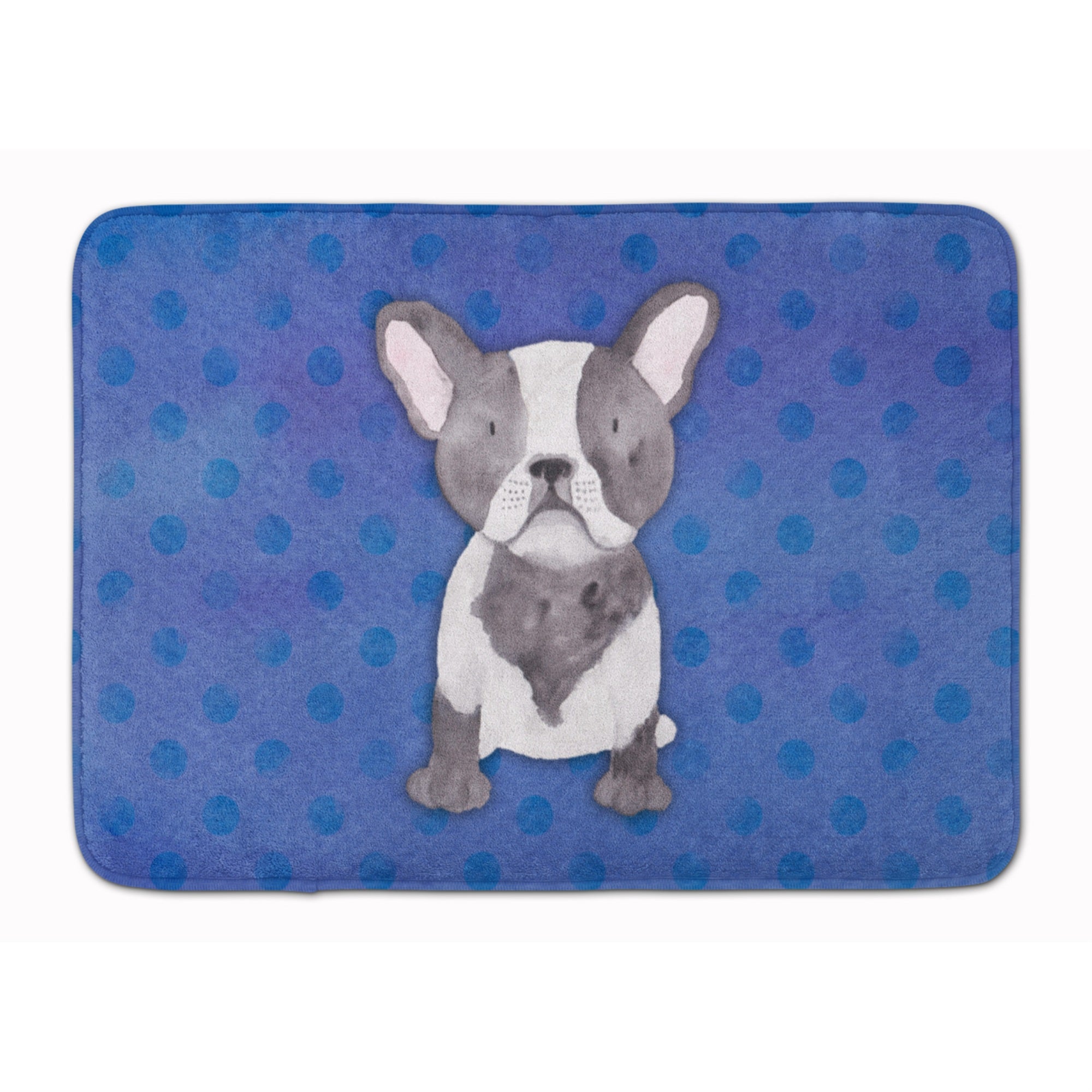 'Caroline'S Treasures French Bulldog Polkadot Watercolor Floor Mat, 19''''H X 27''''W, Multicolor''