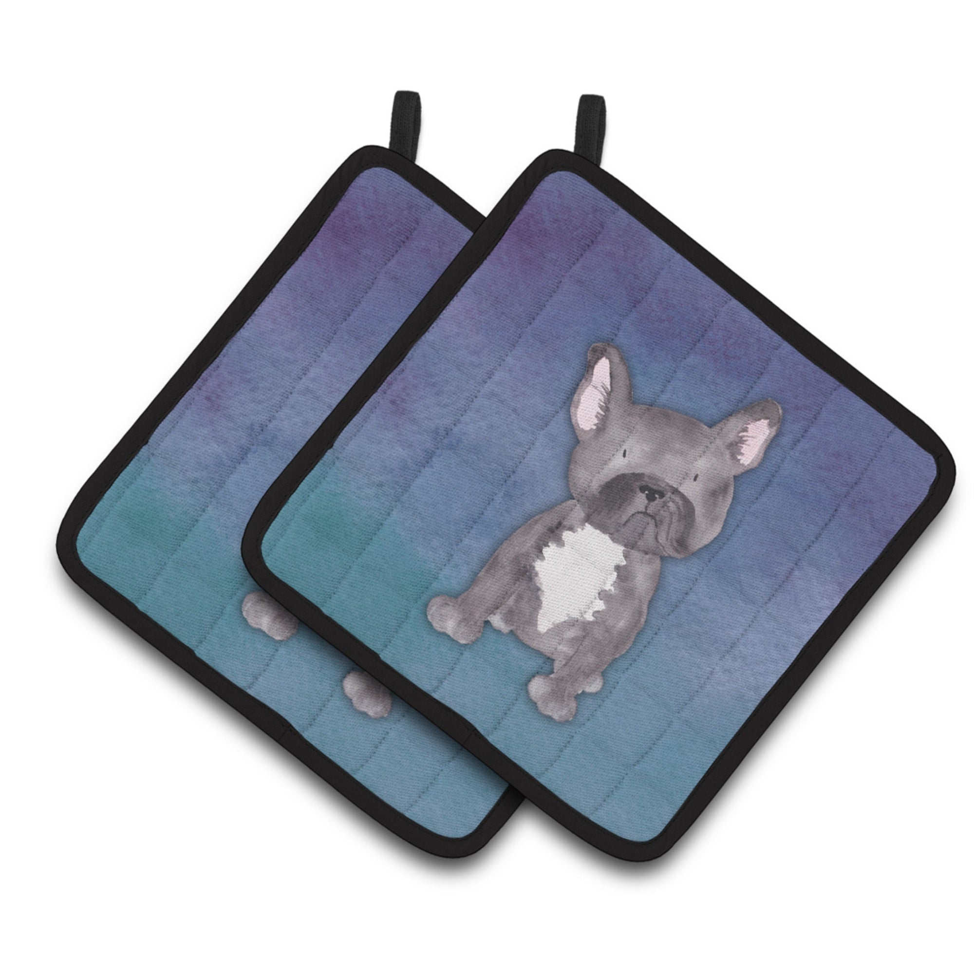 'Caroline'S Treasures French Bulldog Watercolor Decorated Pot Holder, 7.5''''H X 7.5''''W, Multicolor''