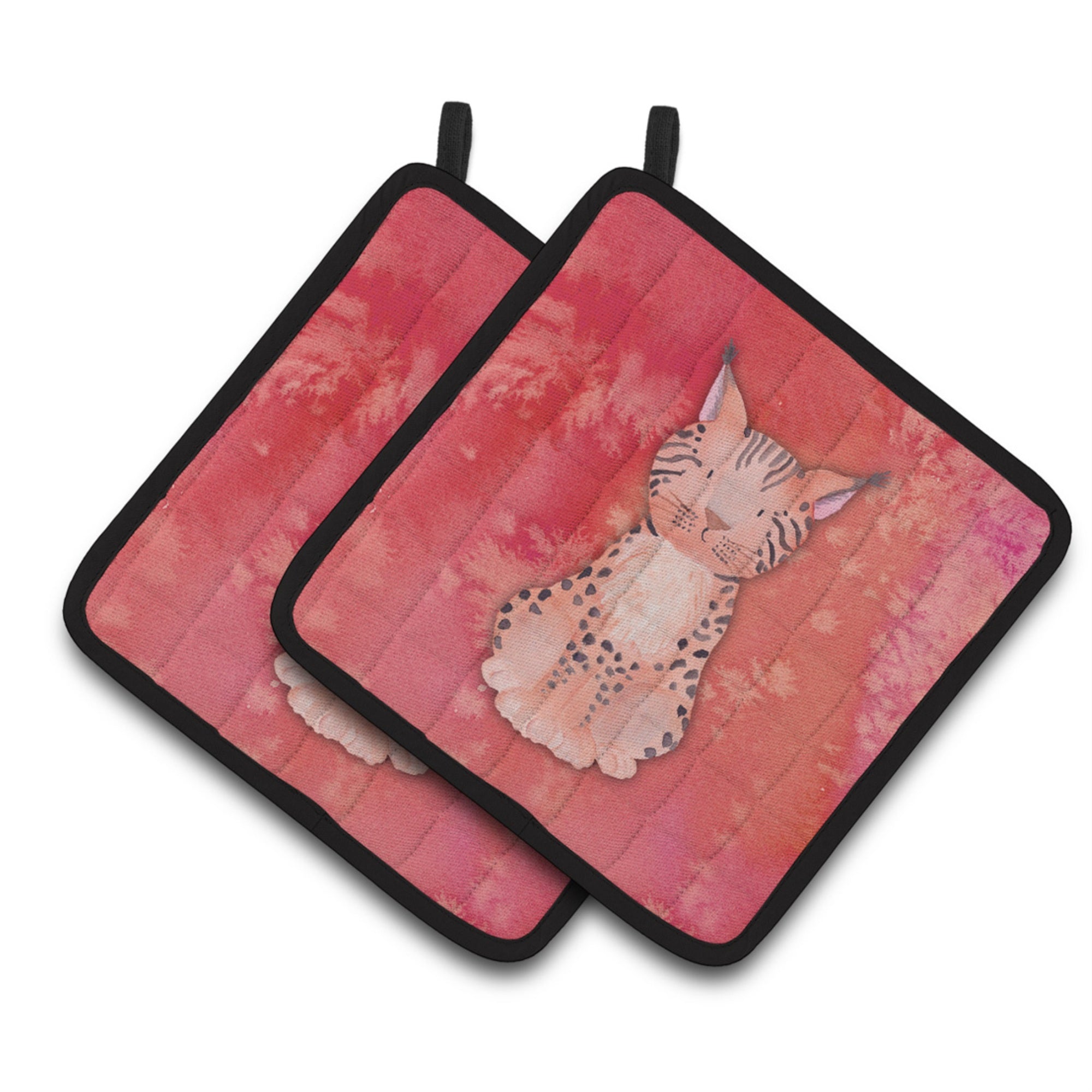 'Caroline'S Treasures Lynx Watercolor Decorated Pot Holder, 7.5'''' X 7.5'''', Multicolor''