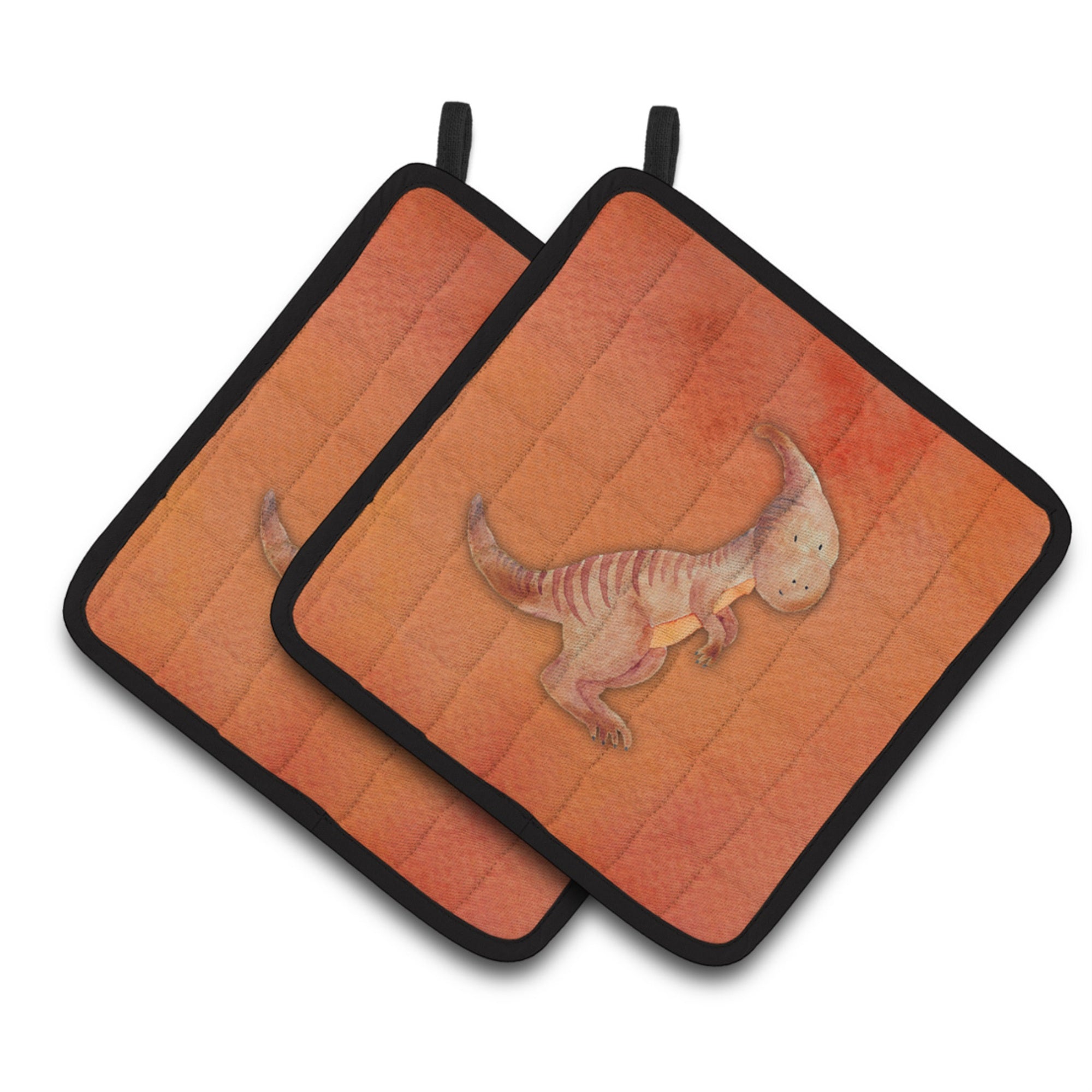 'Caroline'S Treasures Parasaurolophus Watercolor Decorated Pot Holder, 7.5'''' X 7.5'''', Multicolor''