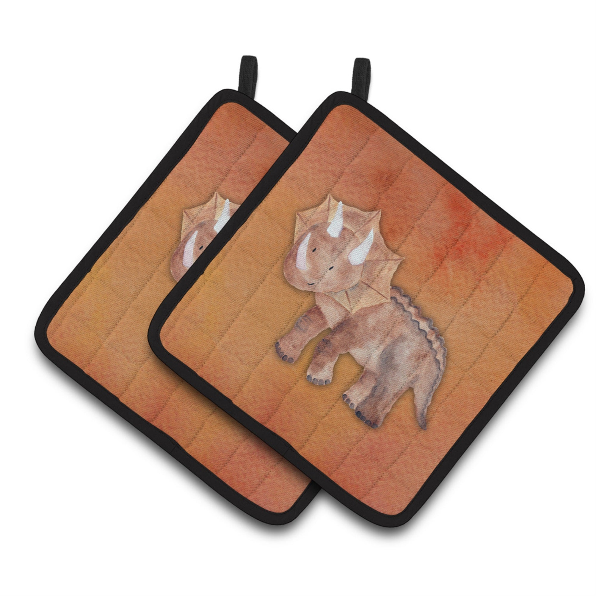 'Caroline'S Treasures Triceratops Watercolor Decorated Pot Holder, 7.5'''' X 7.5'''', Multicolor''