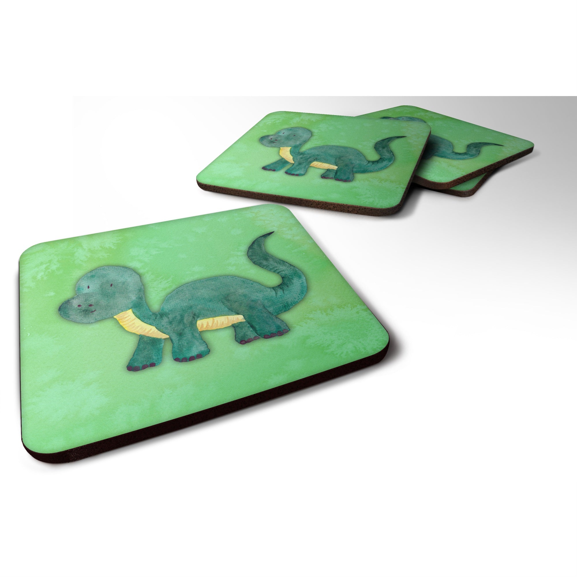 'Caroline'S Treasures Brontosaurus Watercolor Decorative Coasters, 3.5, Multicolor''
