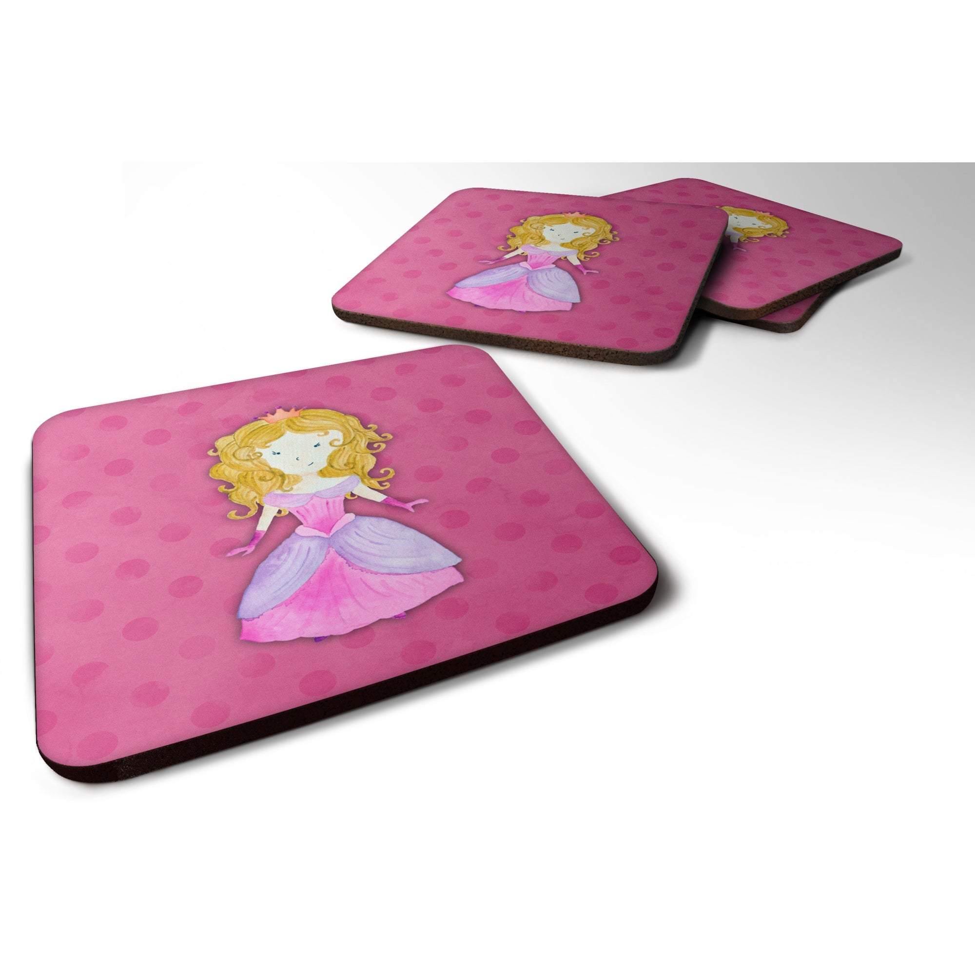 'Caroline'S Treasures Princess Watercolor Decorative Coasters, 3.5, Multicolor''