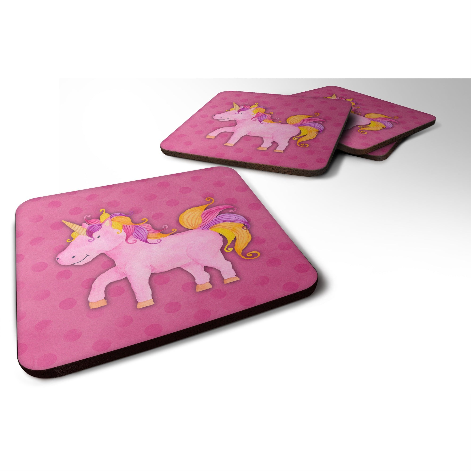 'Caroline'S Treasures Unicorn Watercolor Decorative Coasters, 3.5, Multicolor''