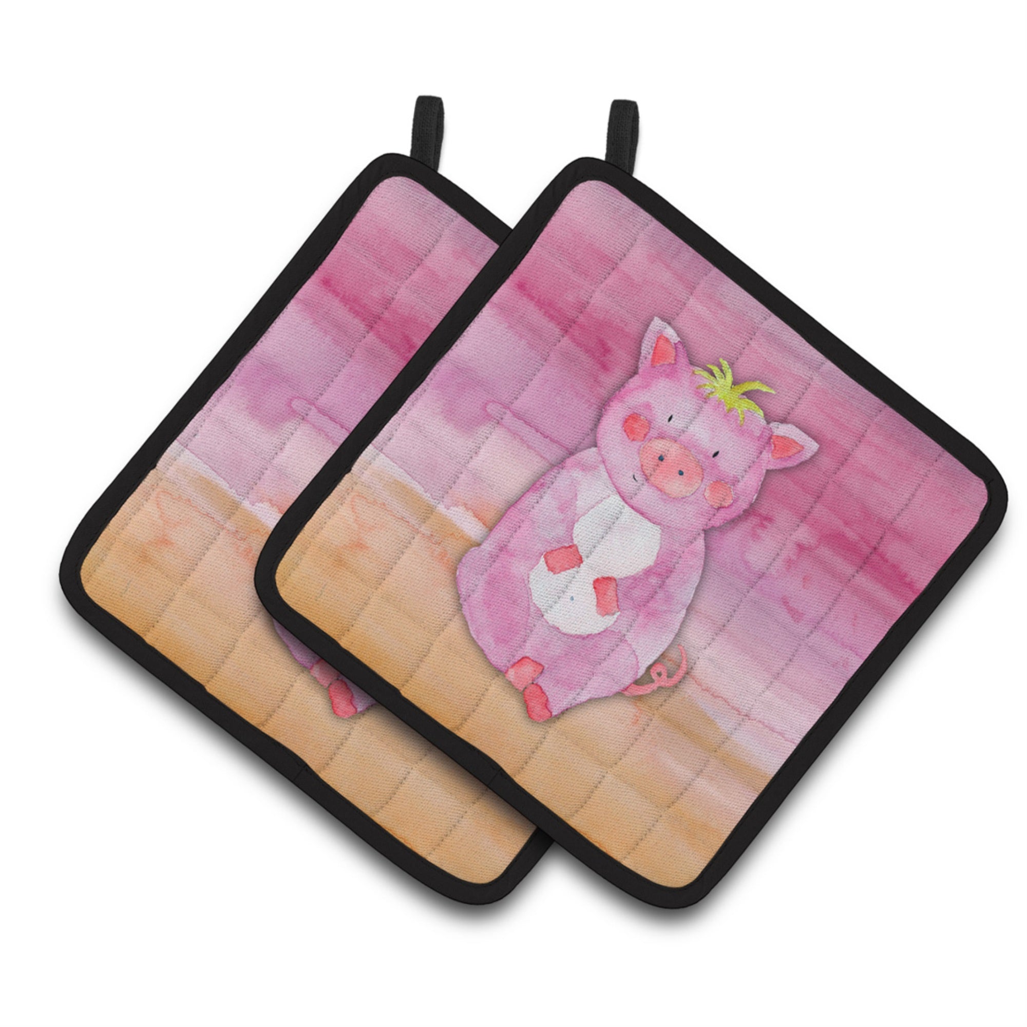 'Caroline'S Treasures Pig Watercolor Decorated Pot Holder, 7.5'''' X 7.5'''', Multicolor''