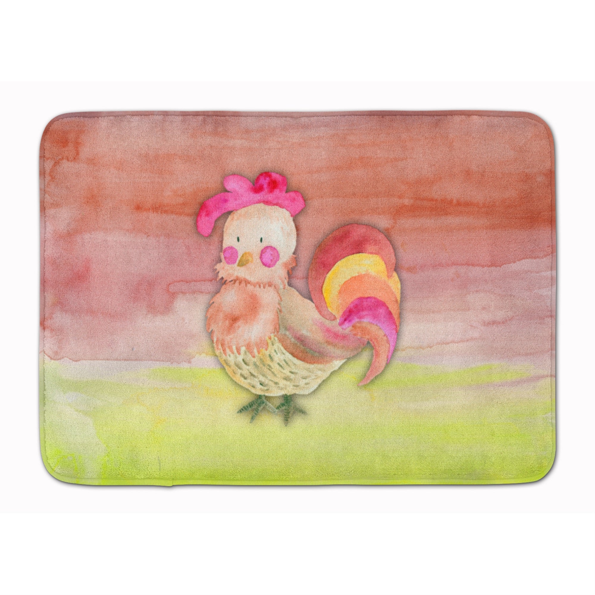 'Caroline'S Treasures Rooster Watercolor Floor Mat, 19'''' X 27'''', Multicolor''