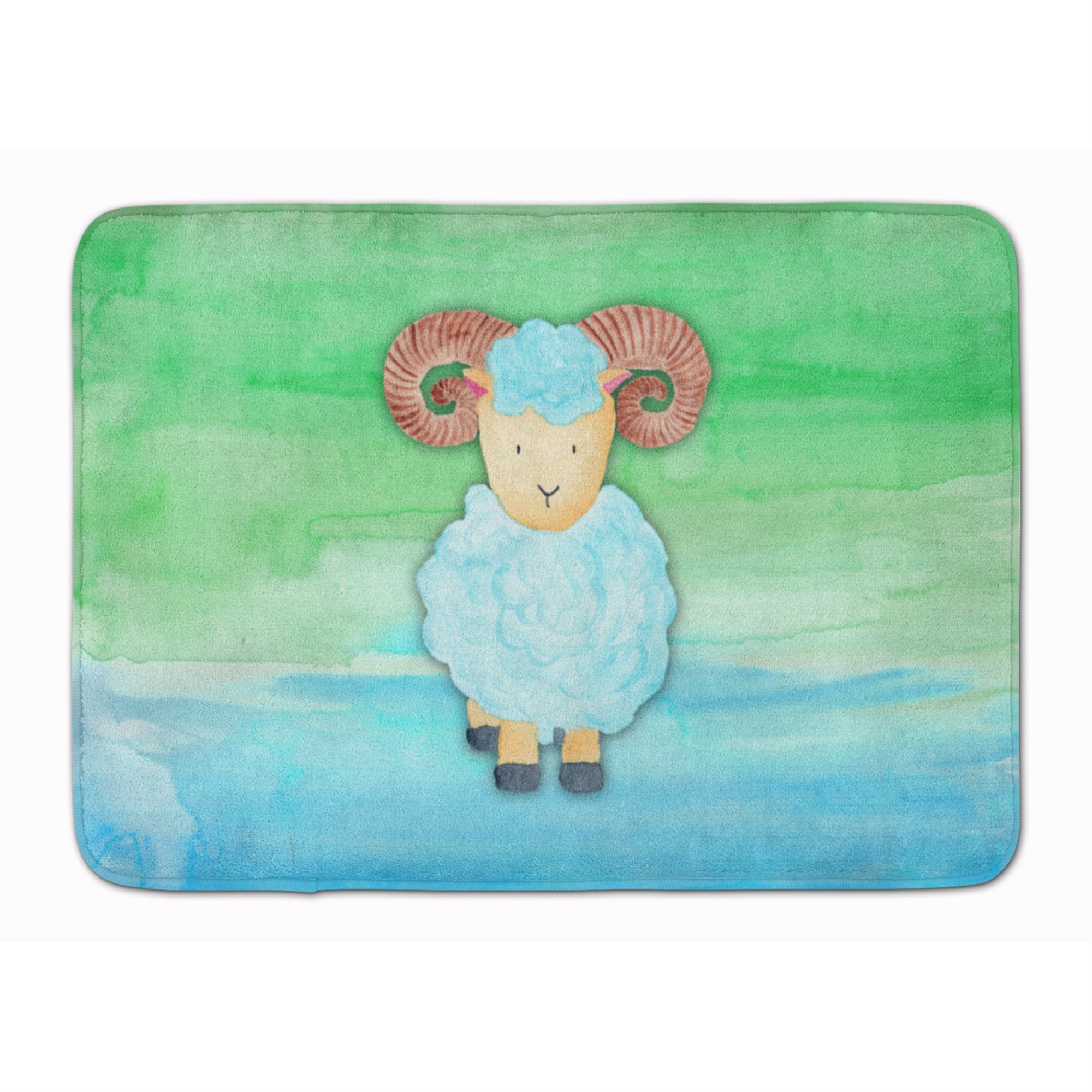 'Caroline'S Treasures Ram Sheep Watercolor Floor Mat, 19'''' X 27'''', Multicolor''