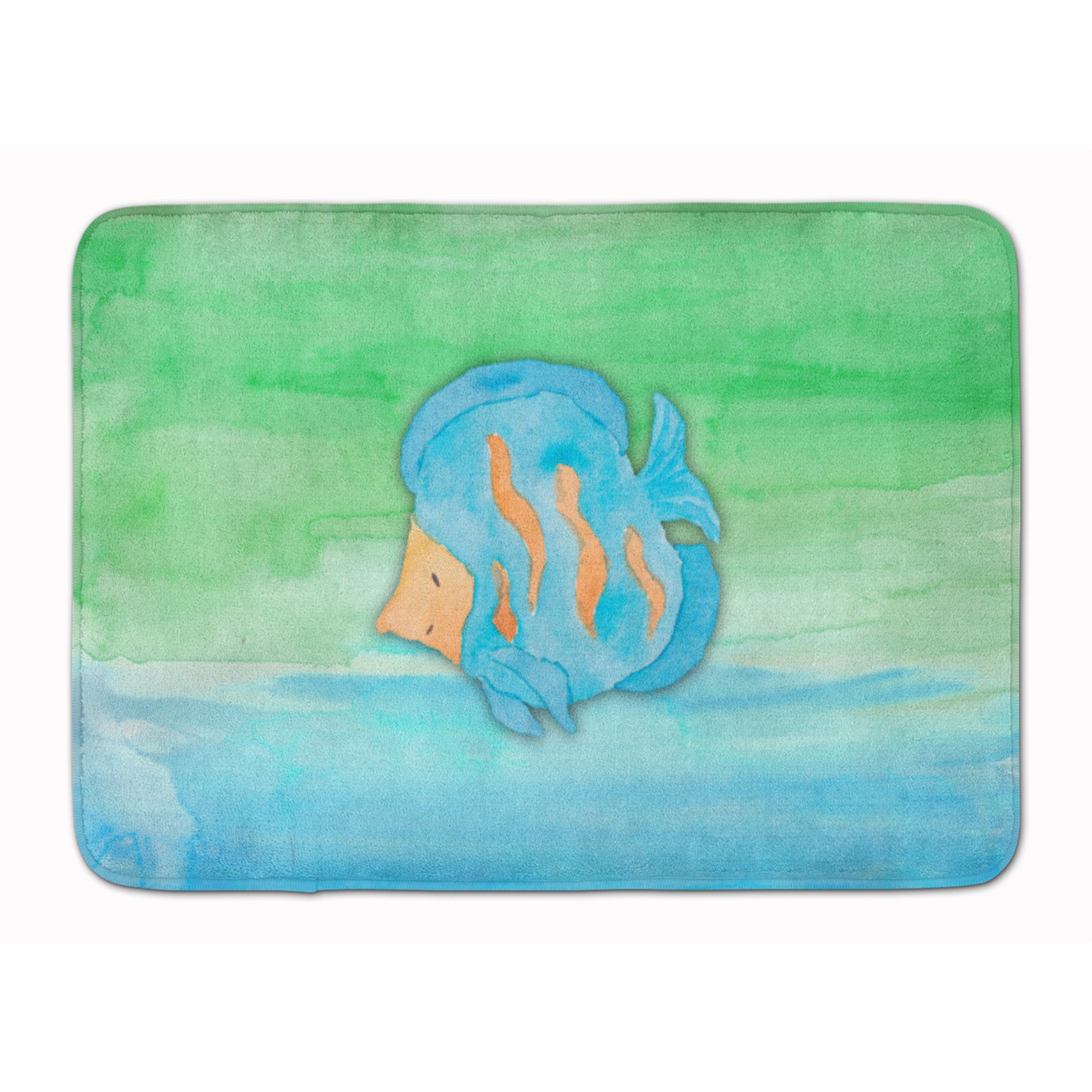 'Caroline'S Treasures Blue Fish Watercolor Floor Mat, 19'''' X 27'''', Multicolor''