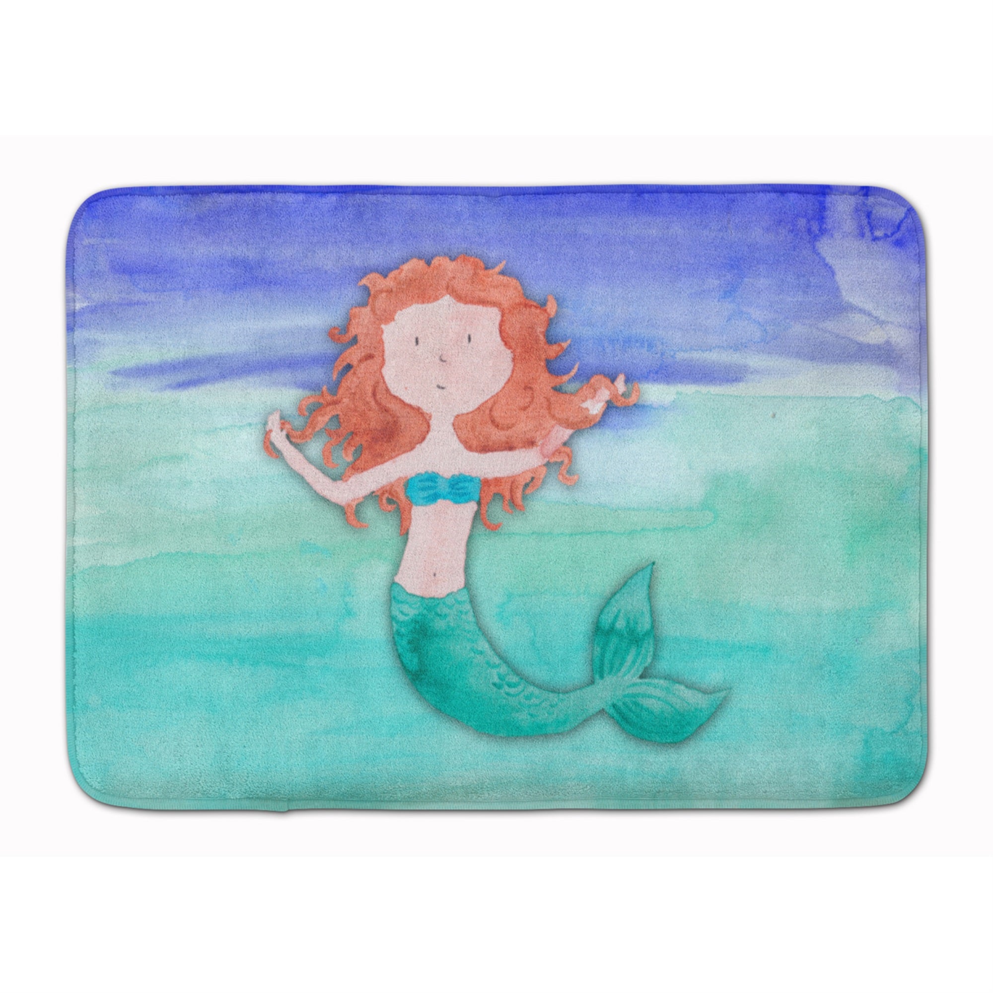 'Caroline'S Treasures Ginger Mermaid Watercolor Floor Mat, 19'''' X 27'''', Multicolor''