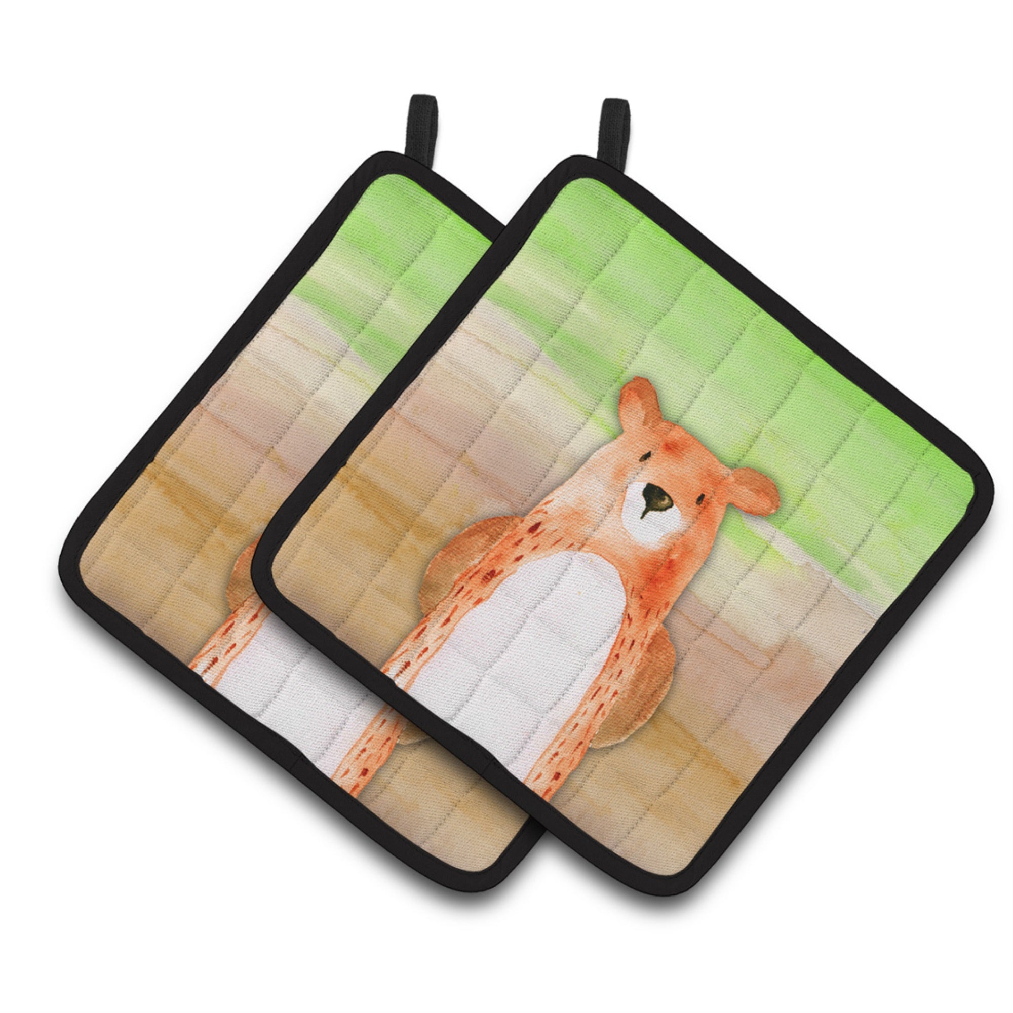 'Caroline'S Treasures Bear Watercolor Decorated Pot Holder, 7.5'''' X 7.5'''', Multicolor''