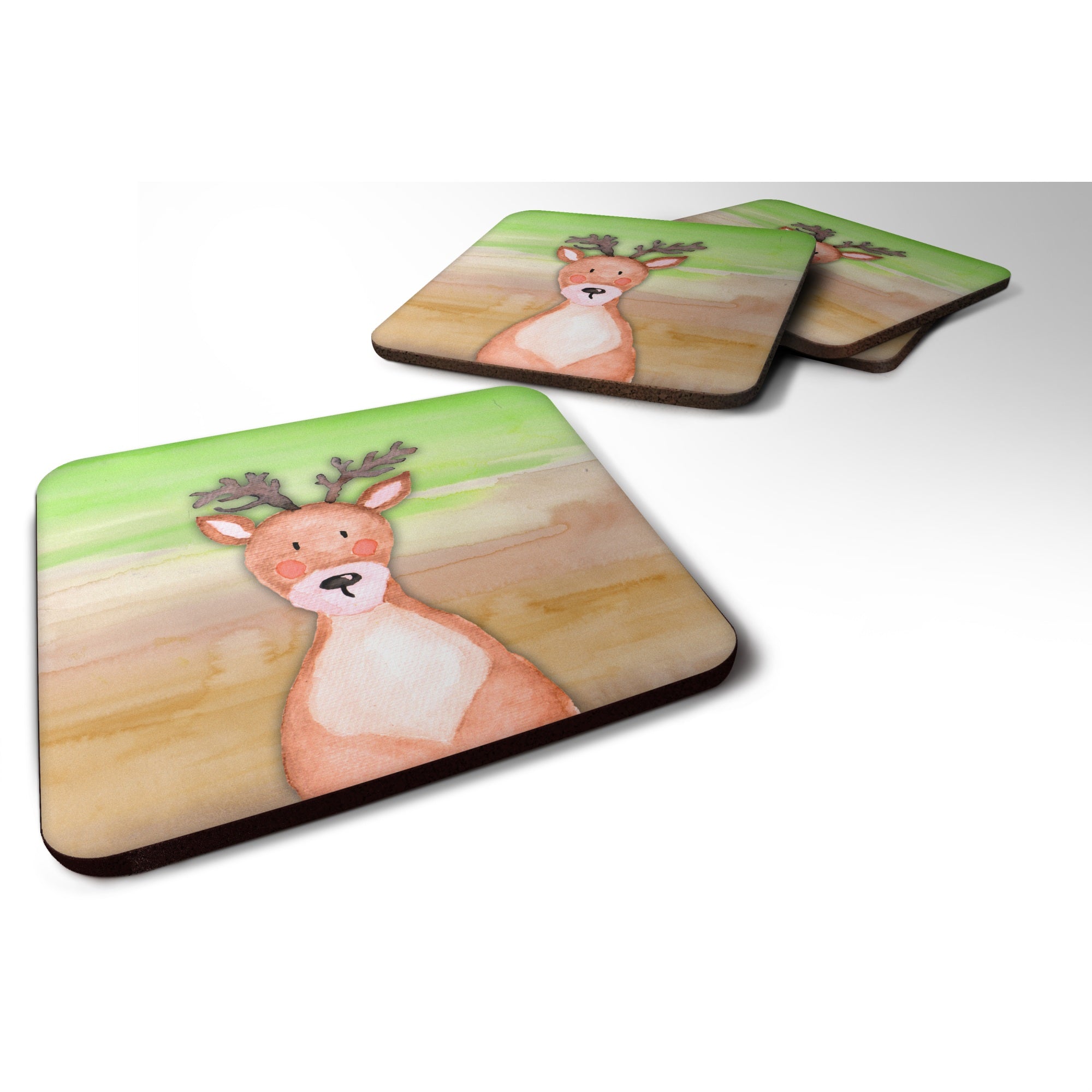 'Caroline'S Treasures Deer Watercolor Decorative Coasters, 3.5, Multicolor''