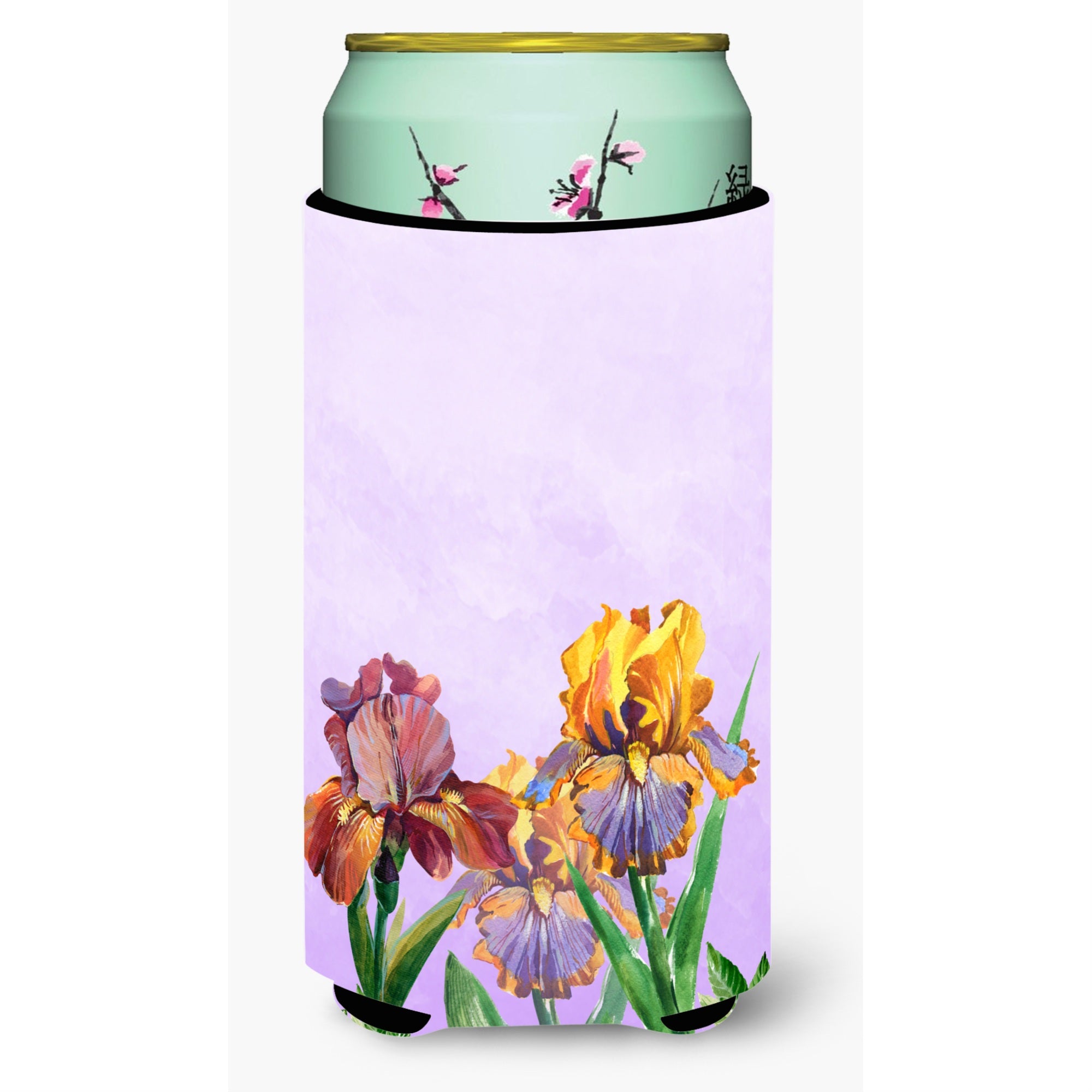 'Caroline'S Treasures Bb7445Tbc Purple And Yellow Iris Tall Boy Hugger Cold-Beverage-Koozies, Multicolor''