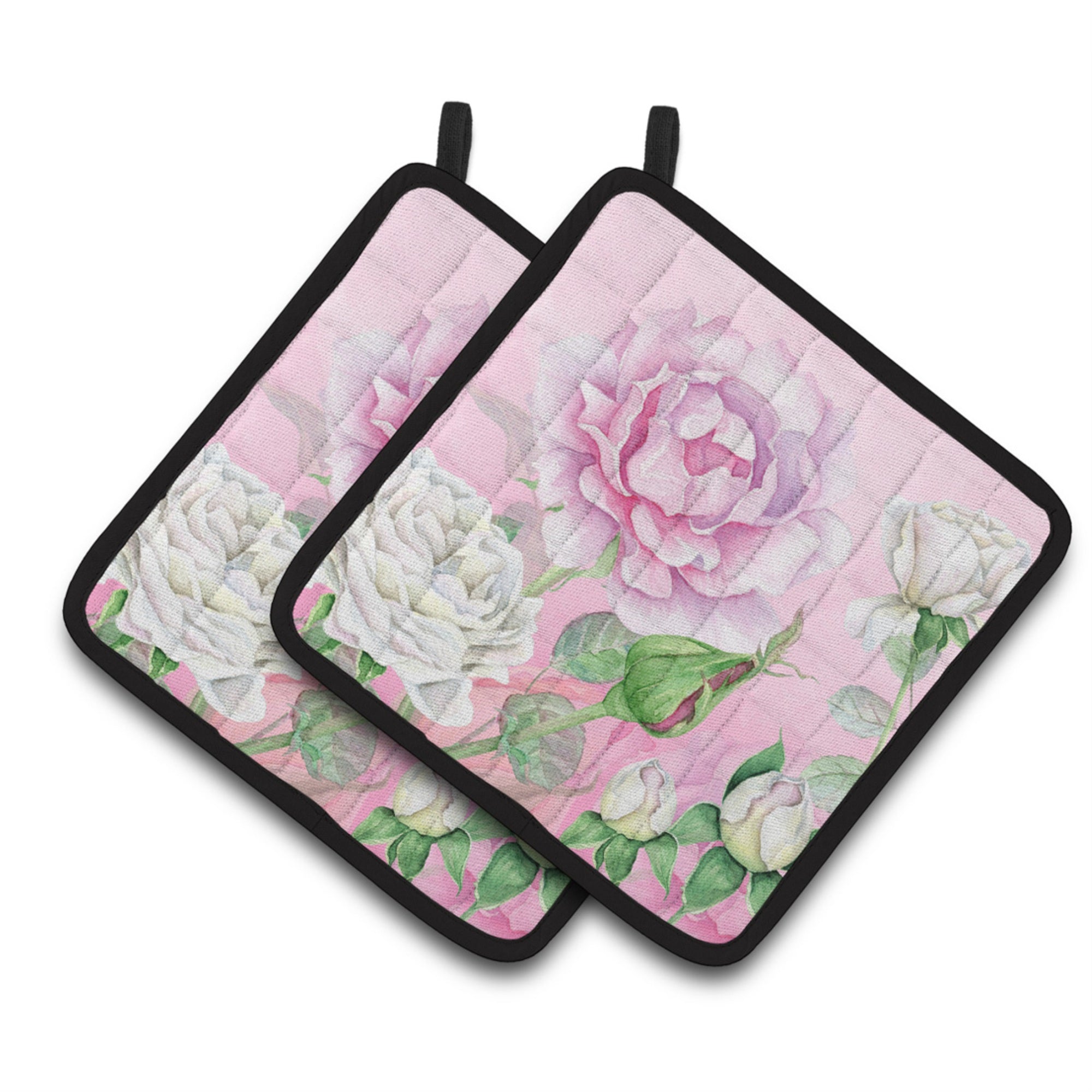 'Caroline'S Treasures Bb7447Pthd Rose Garden Pair Of Pot Holders Potholders, Multicolor''