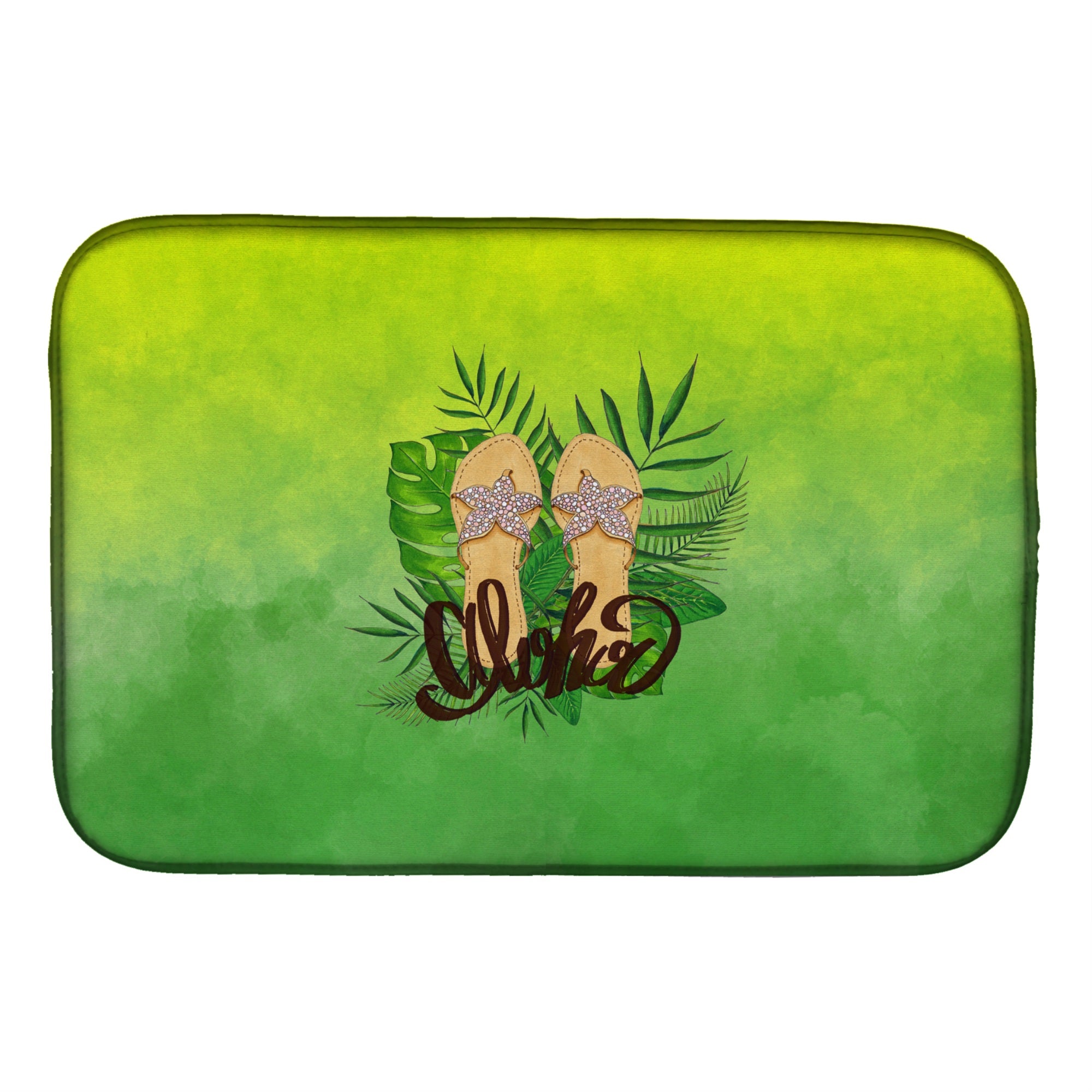 'Caroline'S Treasures Aloha Flip Flops Dish Drying Mat, 14'''' X 21'''', Multicolor''