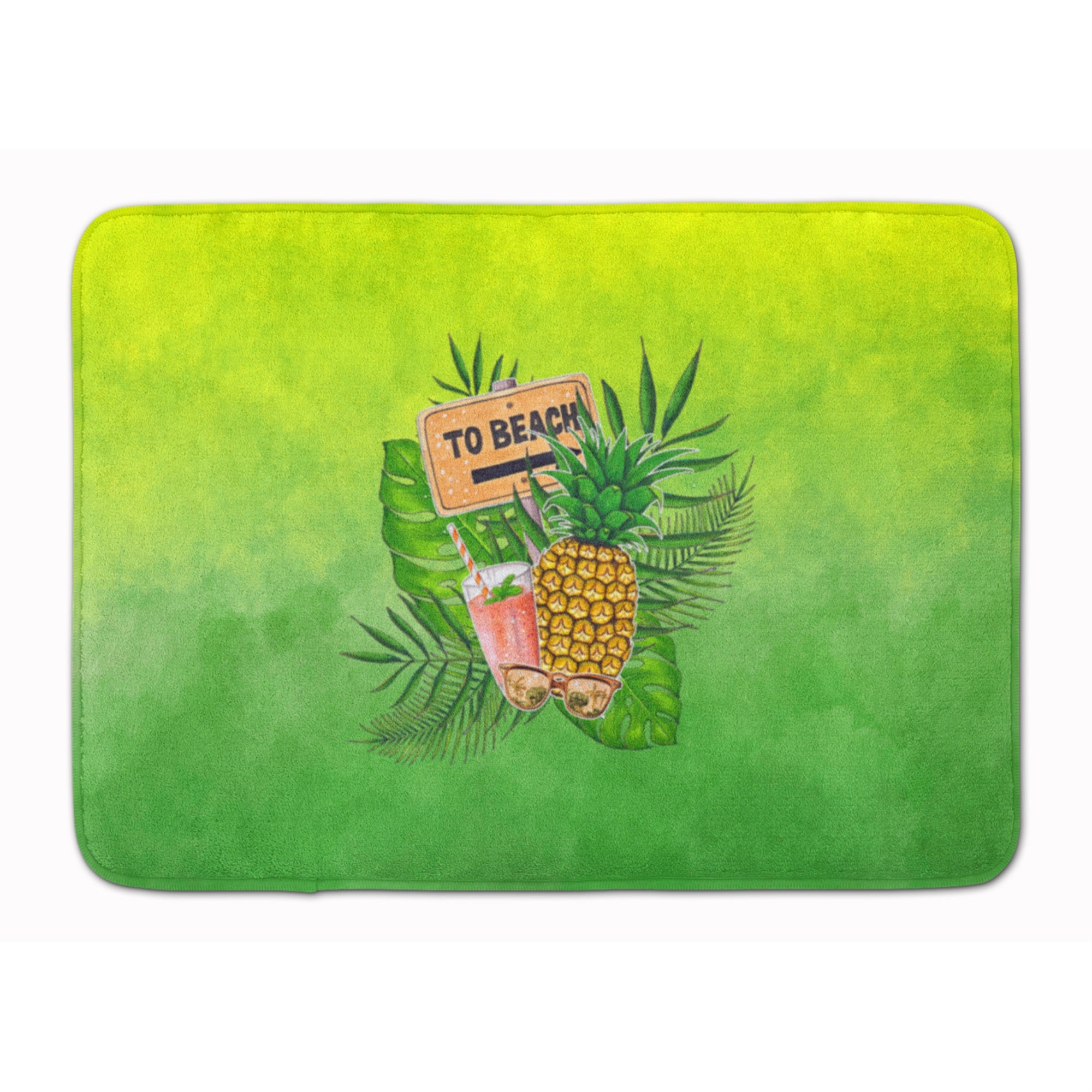 'Caroline'S Treasures To The Beach Summer Machine Washable Memory Foam Mat Doormats, Multicolor''