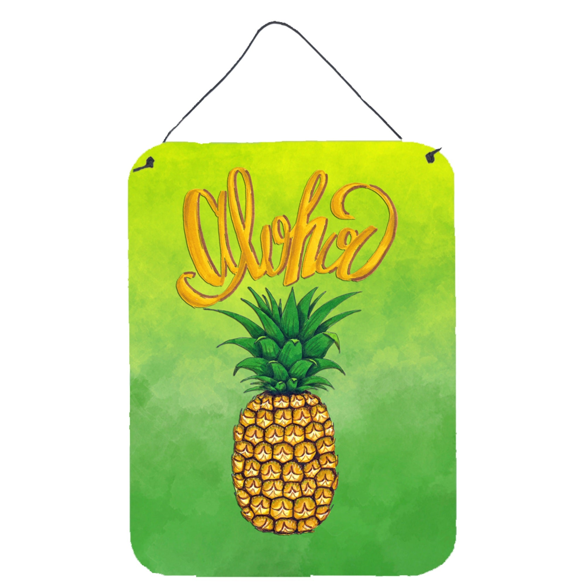 'Caroline'S Treasures Aloha Pineapple Welcome Door Hanging Prints Wall-Decor, Multicolor''