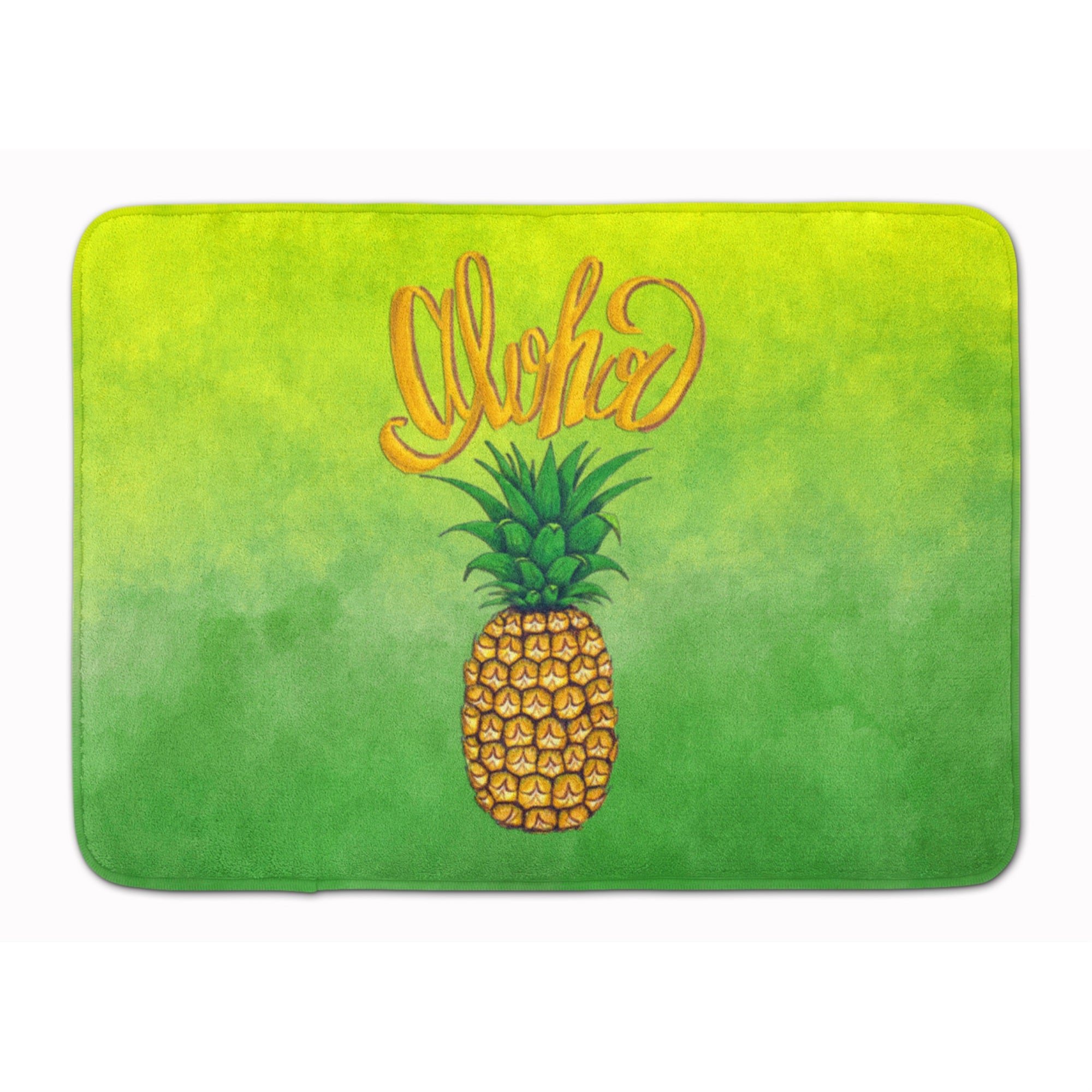 'Caroline'S Treasures Aloha Pineapple Welcome Machine Washable Memory Foam Mat Doormats, Multicolor''