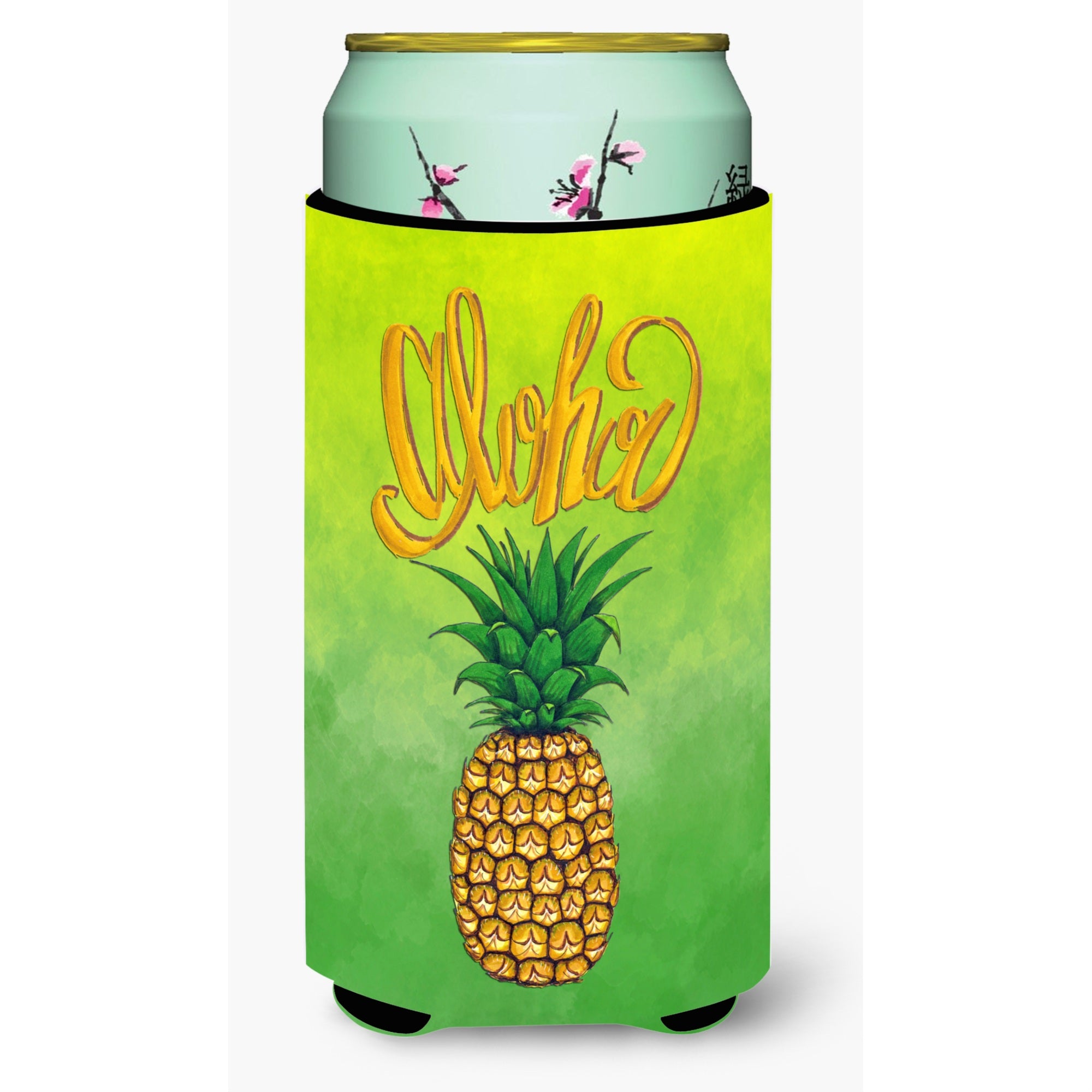 'Caroline'S Treasures Bb7451Tbc Aloha Pineapple Welcome Tall Boy Hugger Cold-Beverage-Koozies, Multicolor''