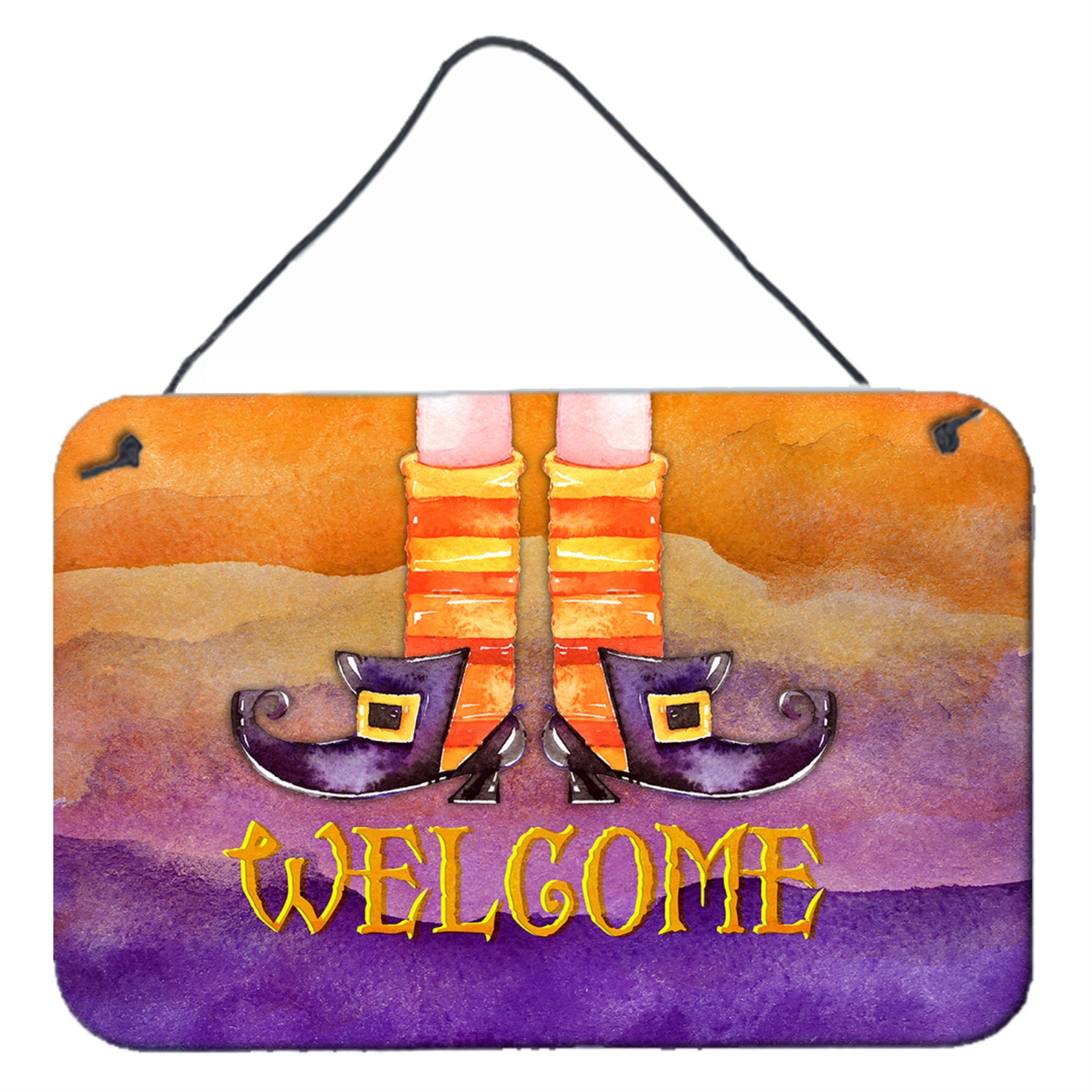'Caroline'S Treasures Halloween Welcome Witches Feet Door Hanging Prints Wall-Decor, Multicolor''