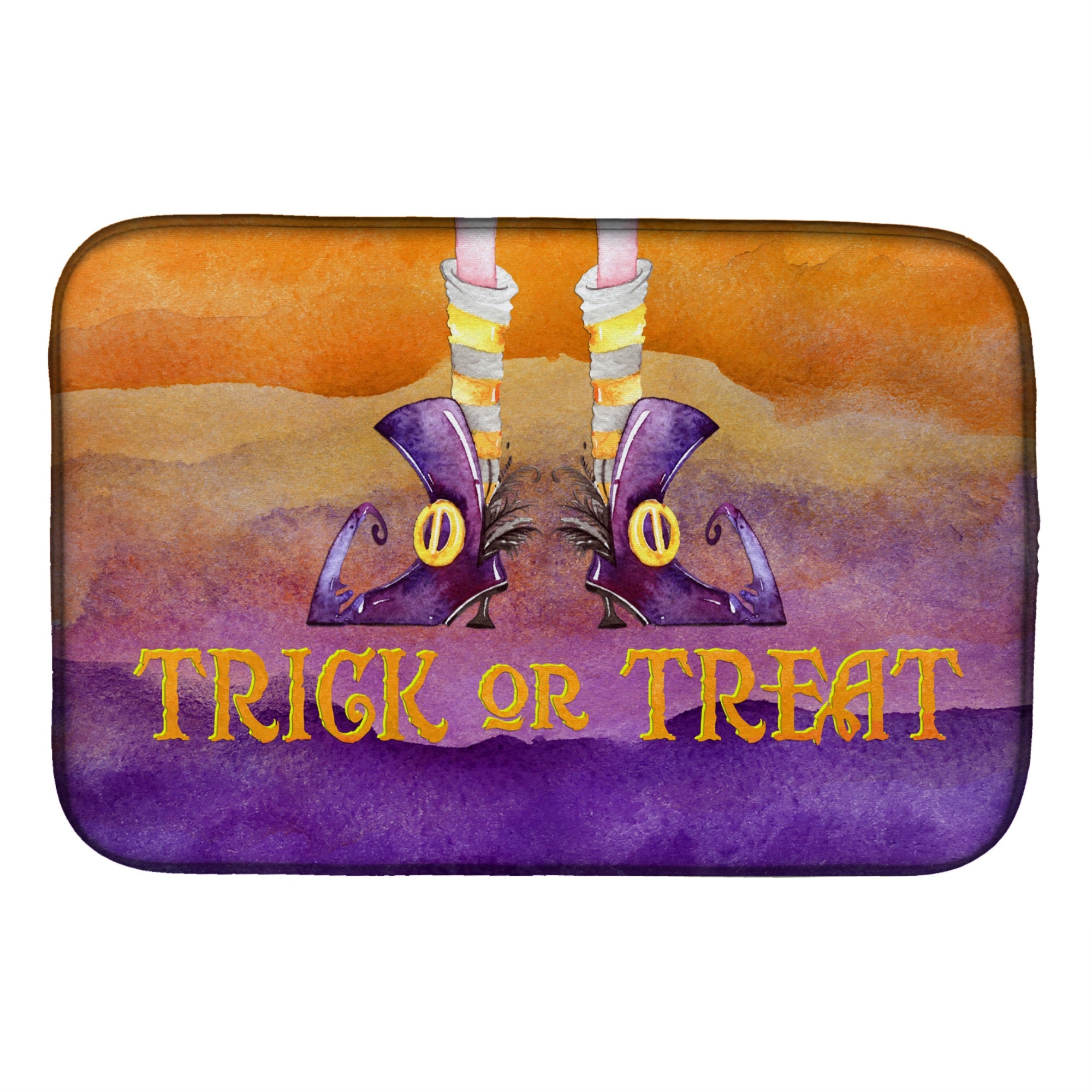 'Caroline'S Treasures Halloween Trick Witches Feet Dish Drying Mat, 14 X 21, Multicolor''