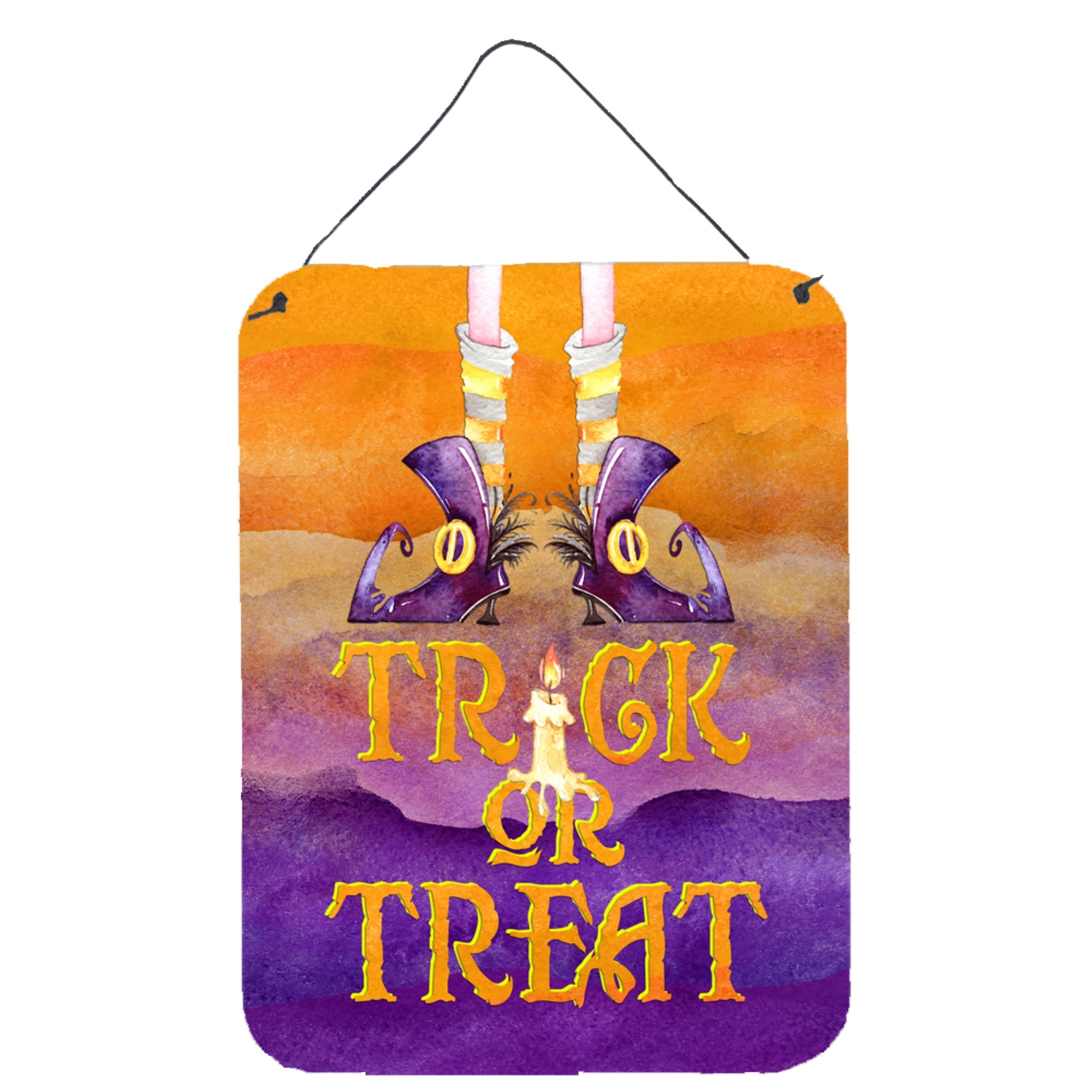 'Caroline'S Treasures Halloween Trick Witches Feet Door Hanging Prints Wall-Decor, Multicolor''