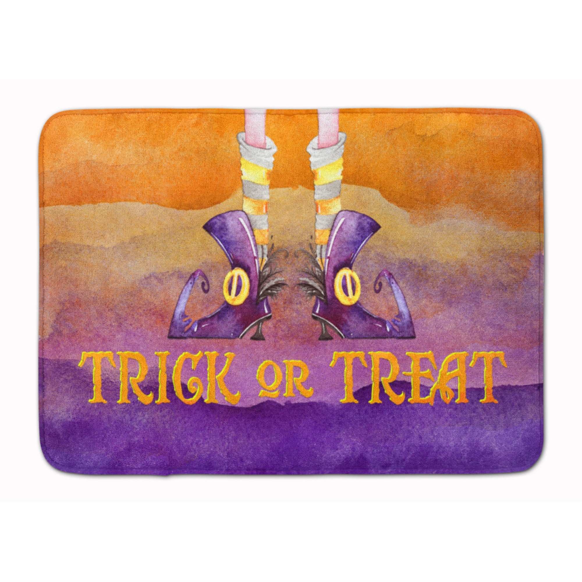 'Caroline'S Treasures Halloween Trick Witches Feet Machine Washable Memory Foam Mat Doormats, Multicolor''