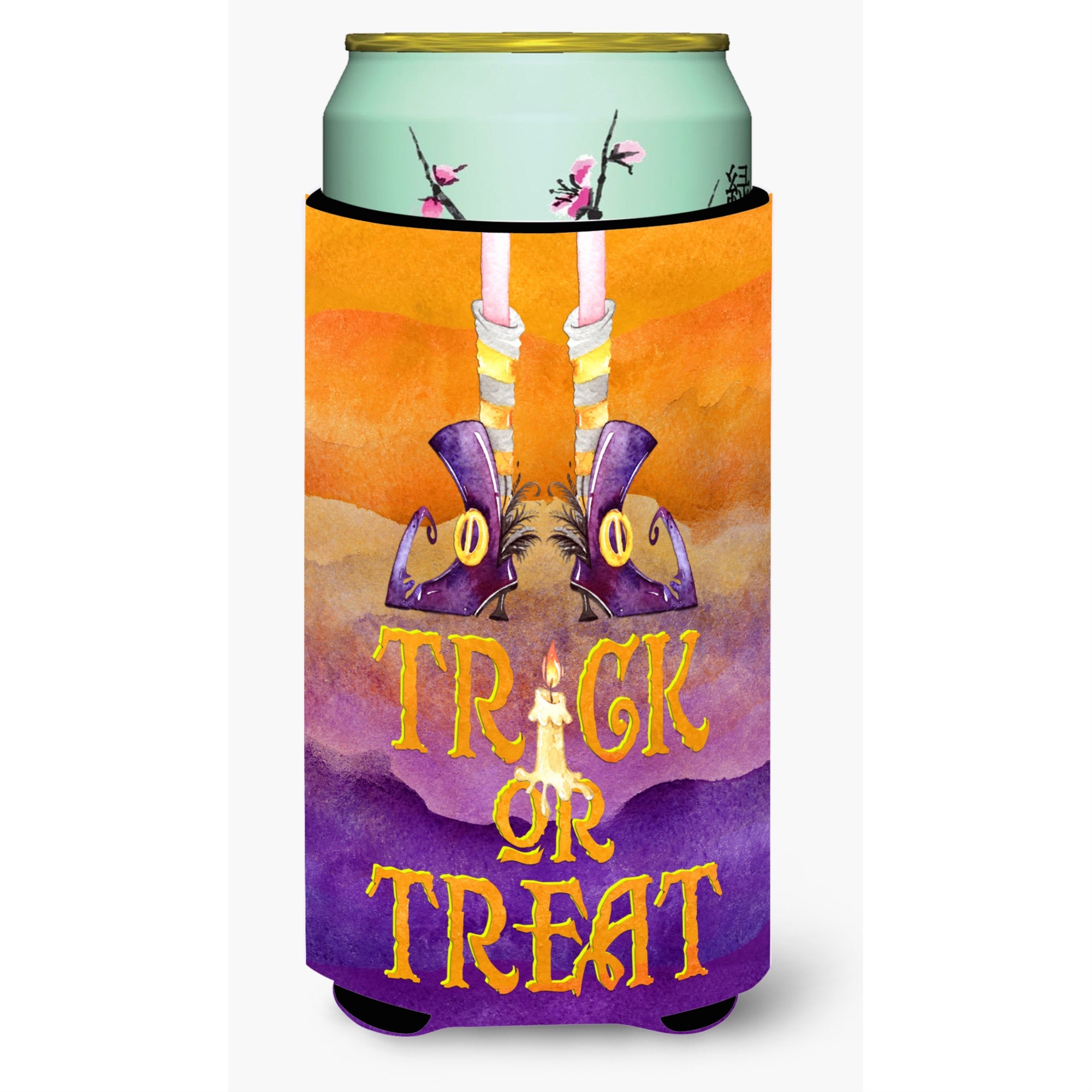'Caroline'S Treasures Bb7460Tbc Halloween Trick Witches Feet Tall Boy Hugger Cold-Beverage-Koozies, Multicolor''
