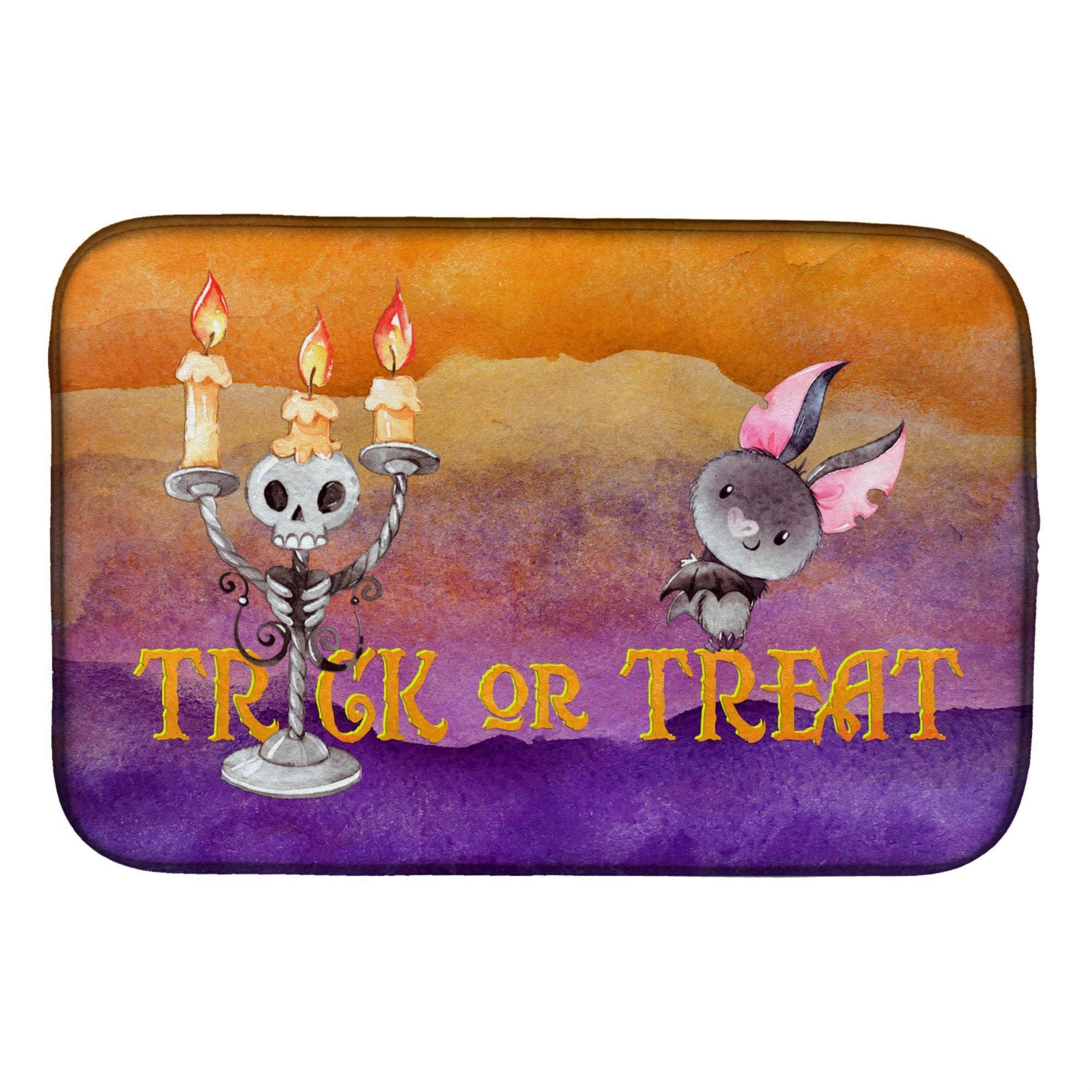 'Caroline'S Treasures Halloween Trick Or Treat Dish Drying Mat, 14'''' X 21'''', Multicolor''