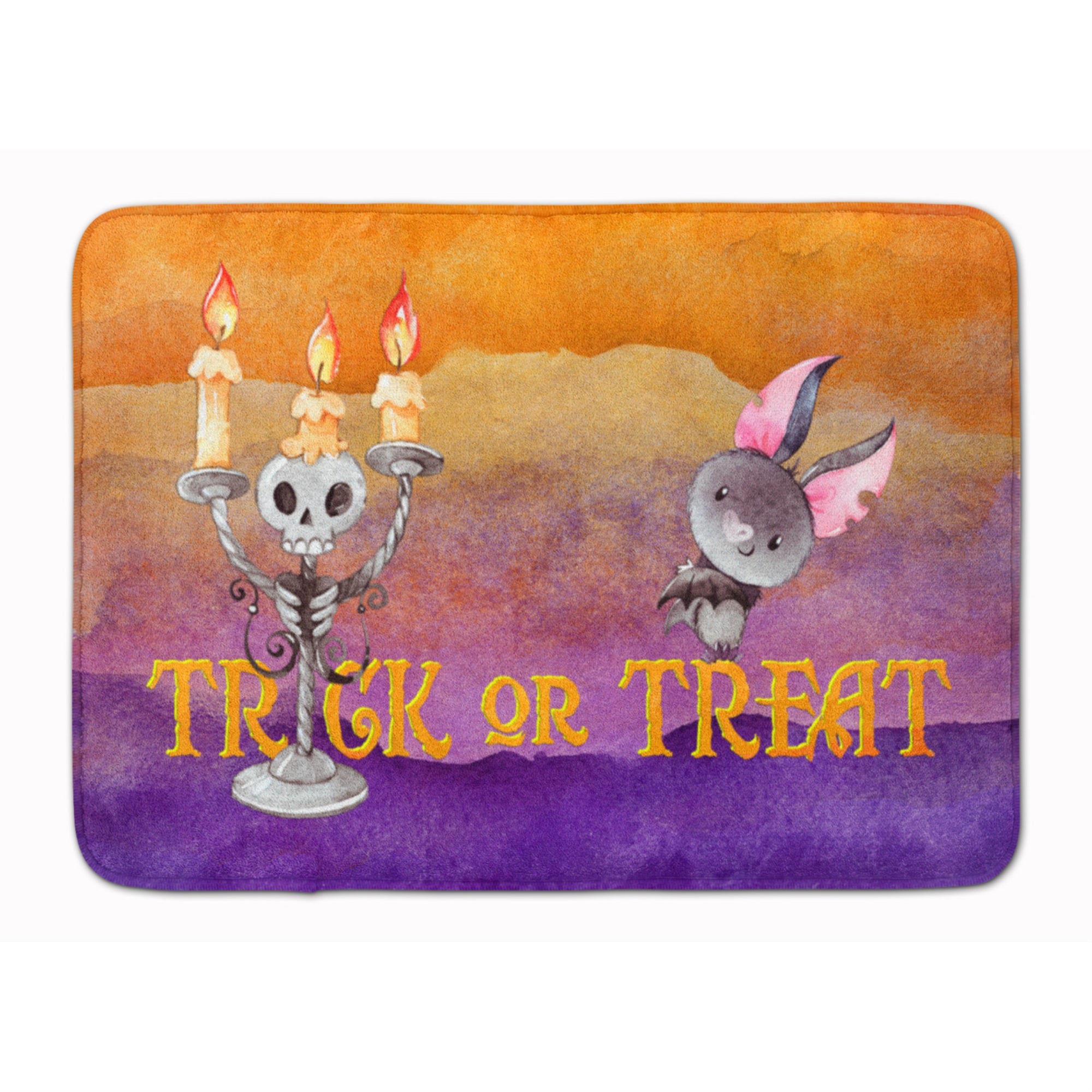 'Caroline'S Treasures Halloween Trick Or Treat Machine Washable Memory Foam Mat Doormats, Multicolor''