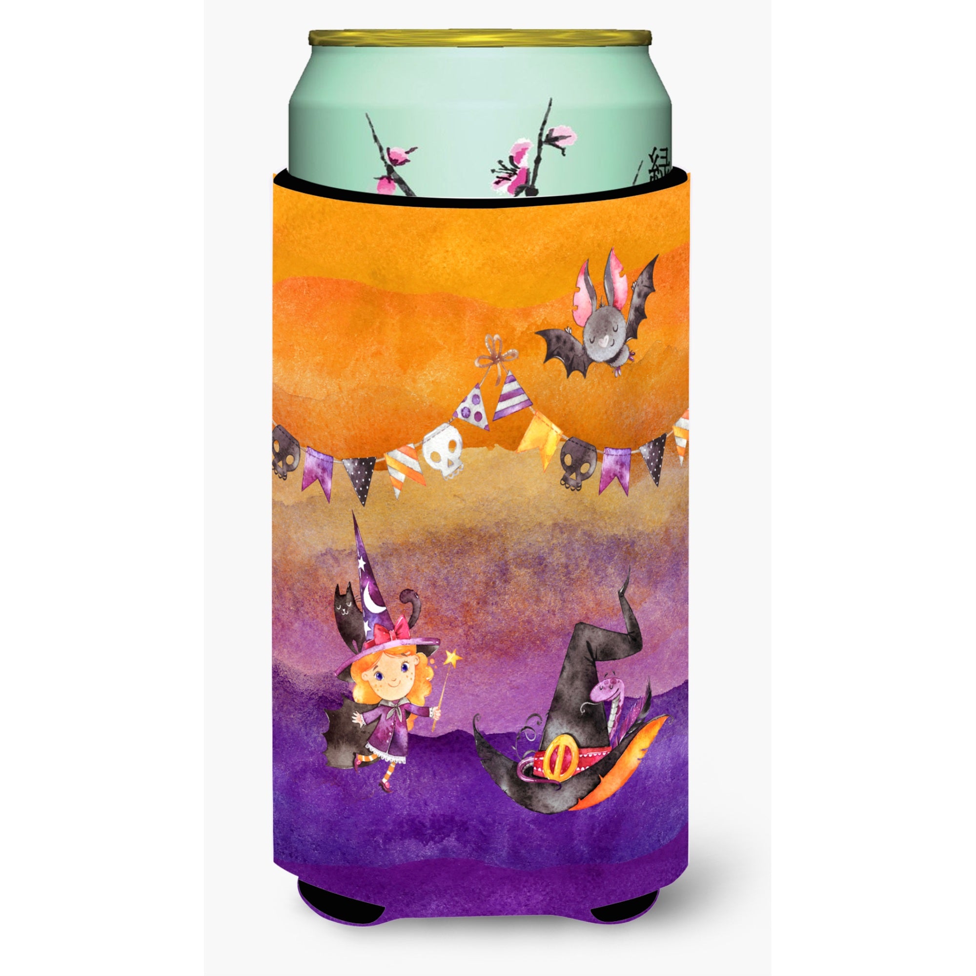 'Caroline'S Treasures Bb7462Tbc Halloween Little Witch Party Tall Boy Hugger Cold-Beverage-Koozies, Multicolor''