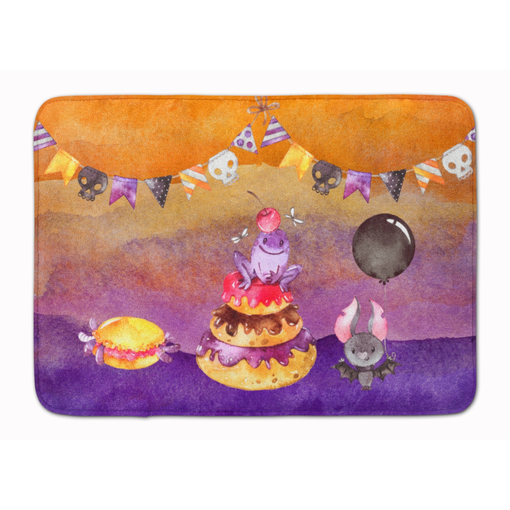 'Caroline'S Treasures Halloween Sweets Party Machine Washable Memory Foam Mat Doormats, Multicolor''