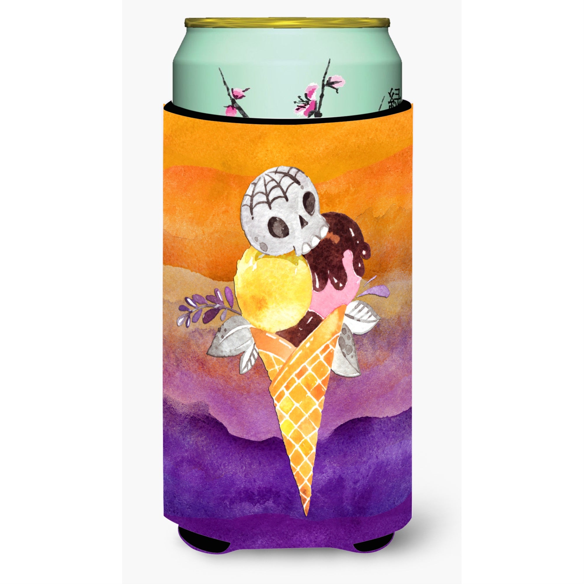 'Caroline'S Treasures Bb7464Tbc Halloween Sweets Ice Cream Skull Tall Boy Hugger Cold-Beverage-Koozies, Multicolor''