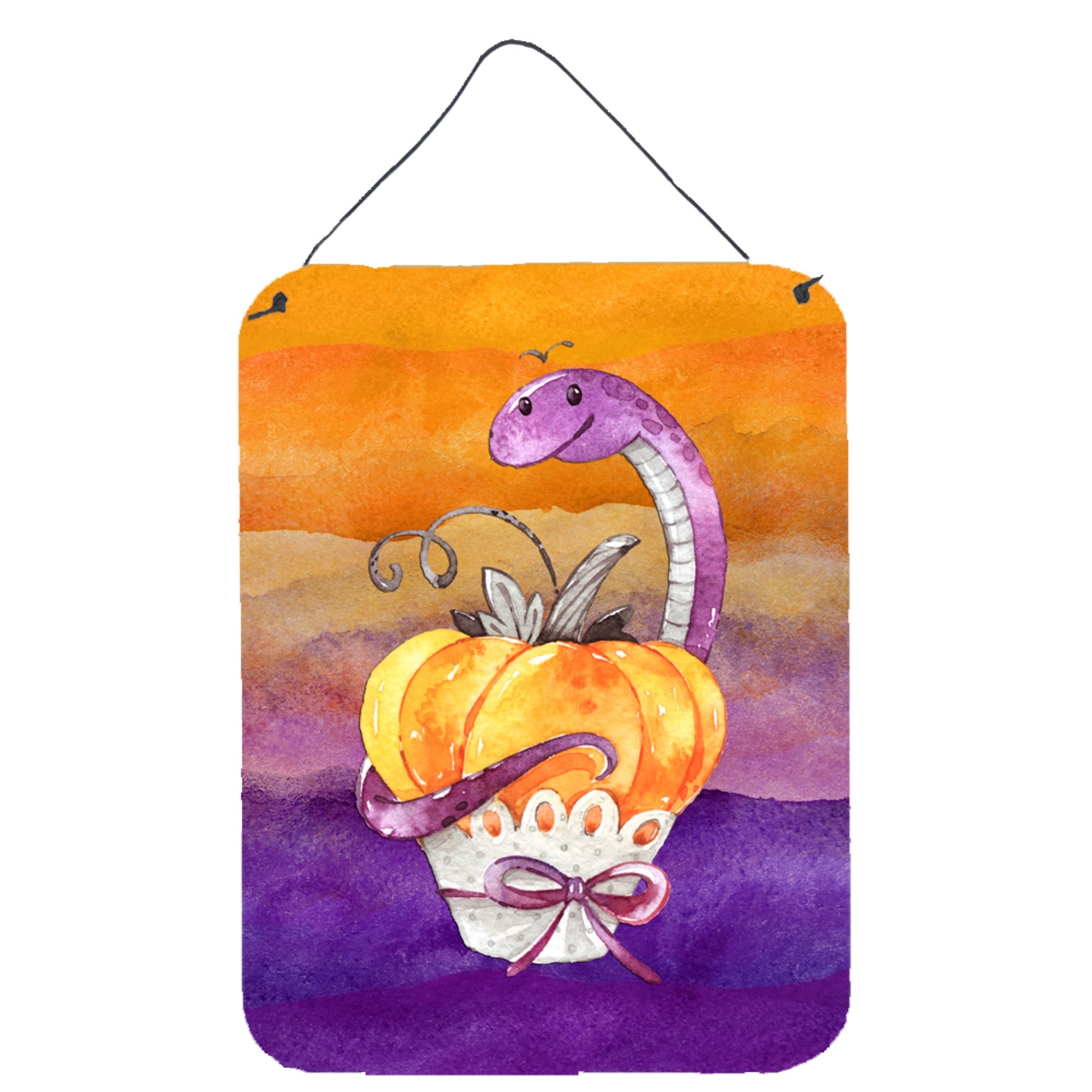 'Caroline'S Treasures Halloween Pumpkin Snake Door Hanging Prints Wall-Decor, Multicolor''