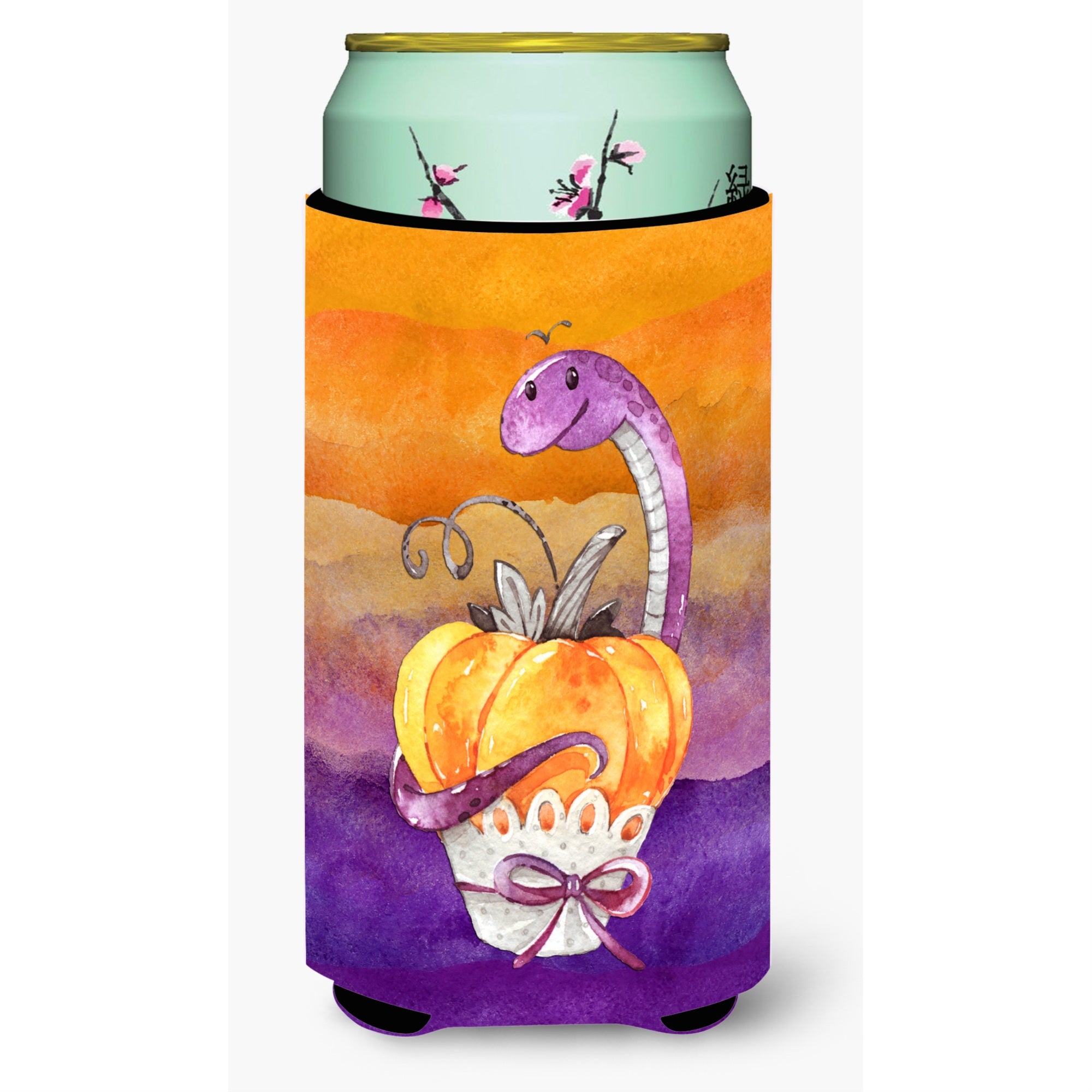 'Caroline'S Treasures Bb7465Tbc Halloween Pumpkin Snake Tall Boy Hugger Cold-Beverage-Koozies, Multicolor''