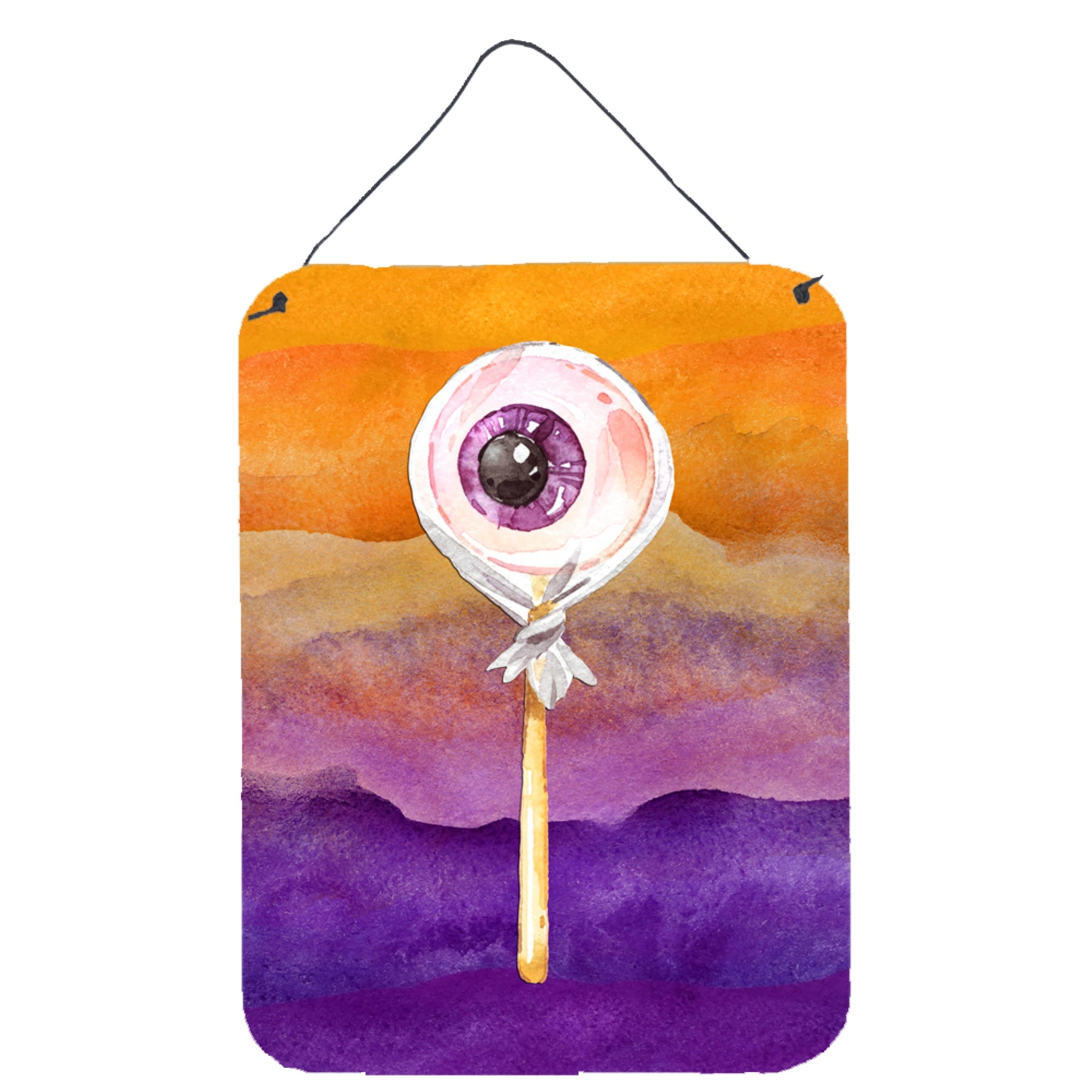 'Caroline'S Treasures Halloween Eye Ball Lollipop Door Hanging Prints Wall-Decor, Multicolor''