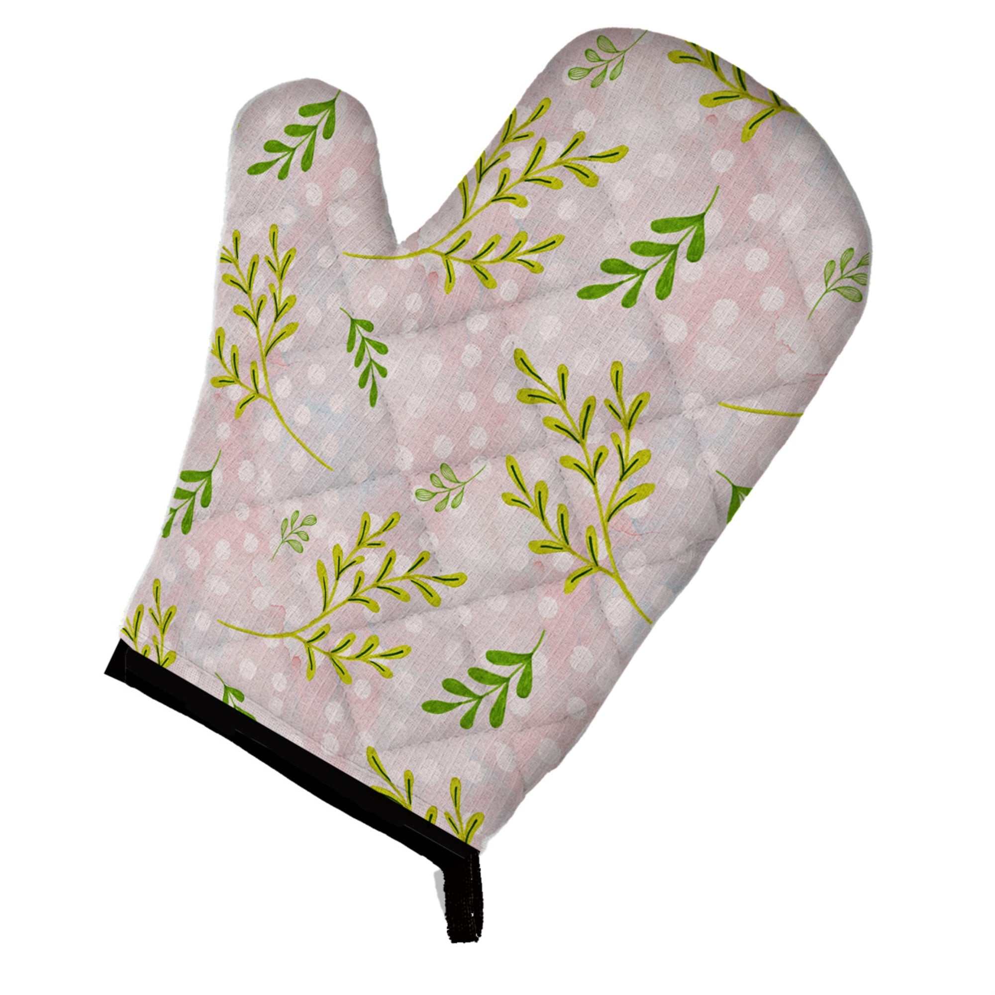 'Caroline'S Treasures Watercolor Leaves Pink Decorated Oven Mitt, 12'''' X 8.5'''', Multicolor''