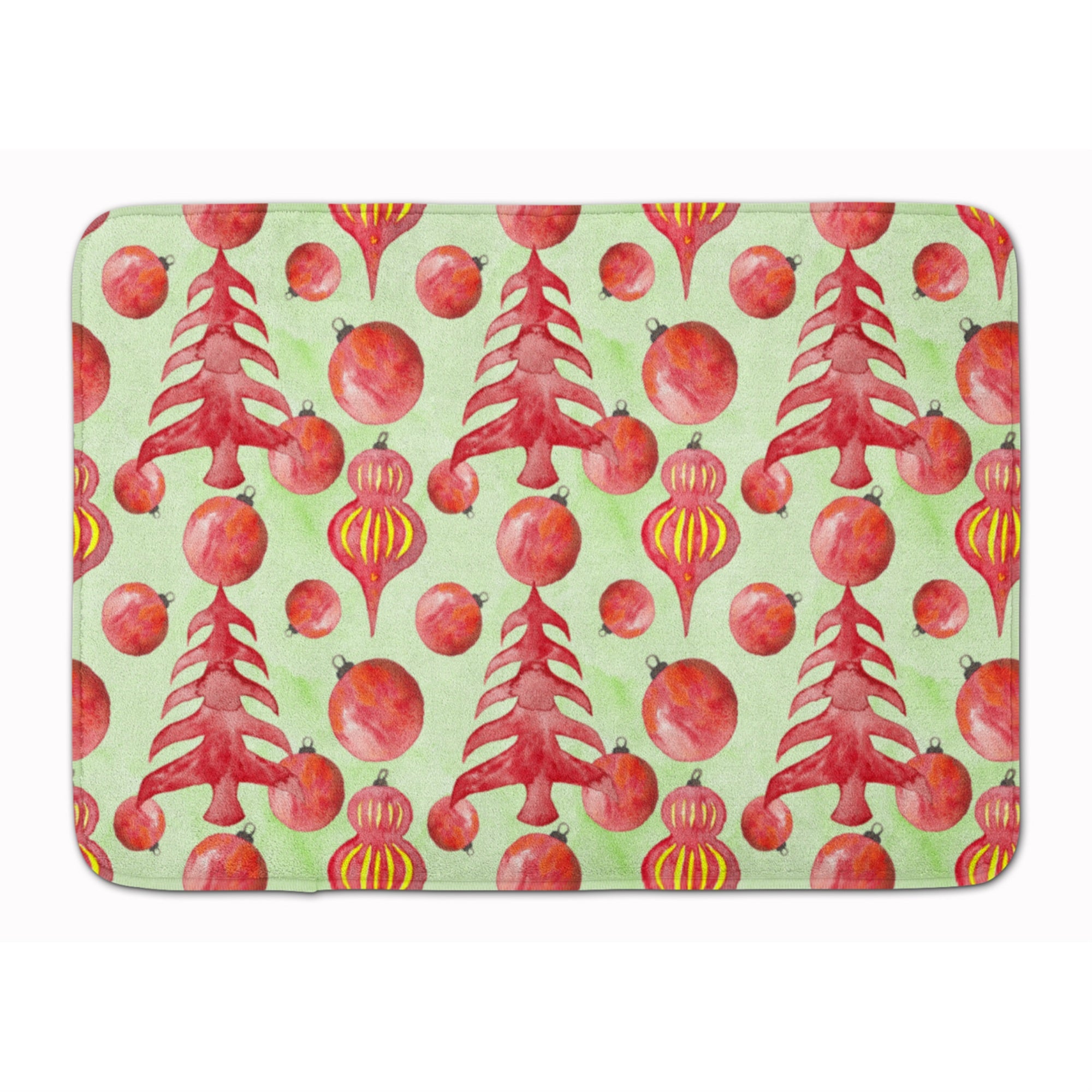 'Caroline'S Treasures Red Christmas Tree And Ornaments Floor Mat, 19'''' H X 27'''' W, Multicolor''