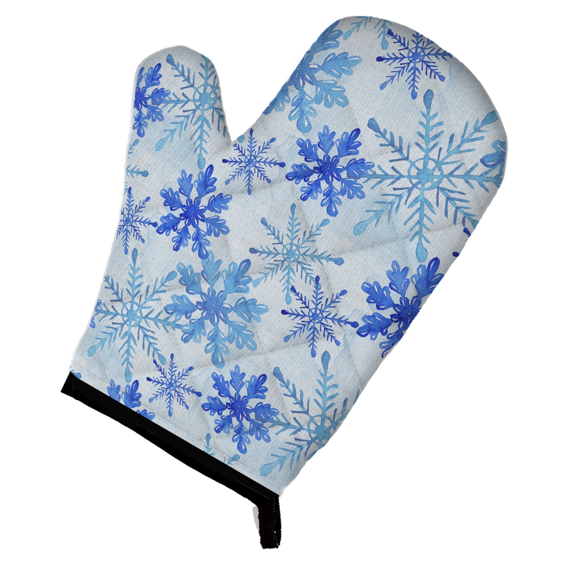 'Caroline'S Treasures Blue Snowflakes Watercolor Decorated Oven Mitt, 12'''' X 8.5'''', Multicolor''