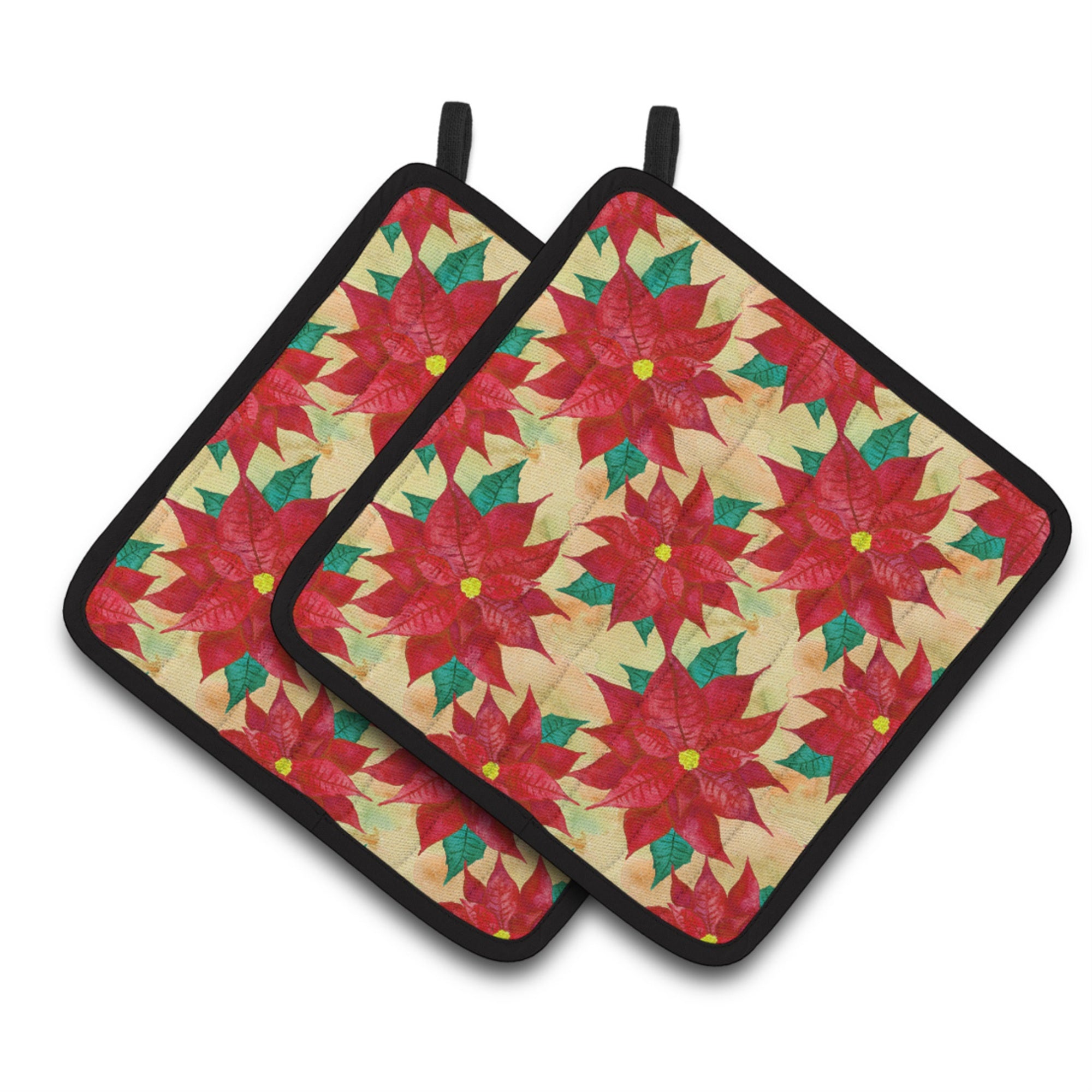 'Caroline'S Treasures Poinsettia Christmas Decorated Pot Holder, 7.5'''' X 7.5'''', Multicolor''