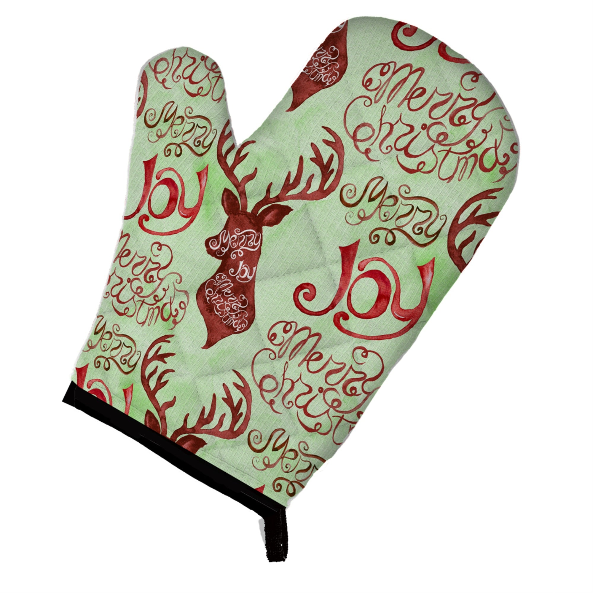 'Caroline'S Treasures Merry Christmas Joy Reindeer Decorated Oven Mitt, 12'''' X 8.5'''', Multicolor''