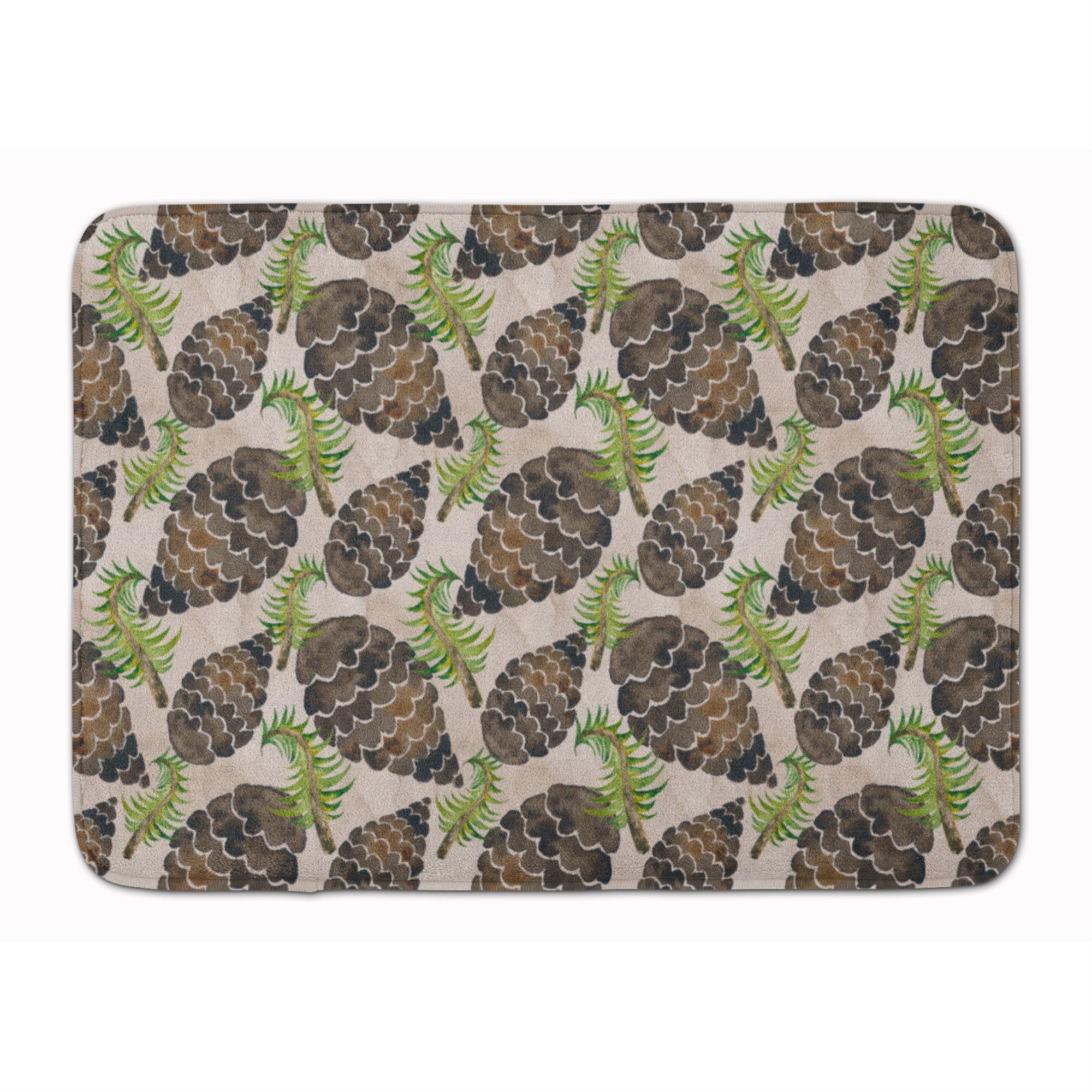 'Caroline'S Treasures Watercolor Pine Cones Floor Mat, 19'''' H X 27'''' W, Multicolor''