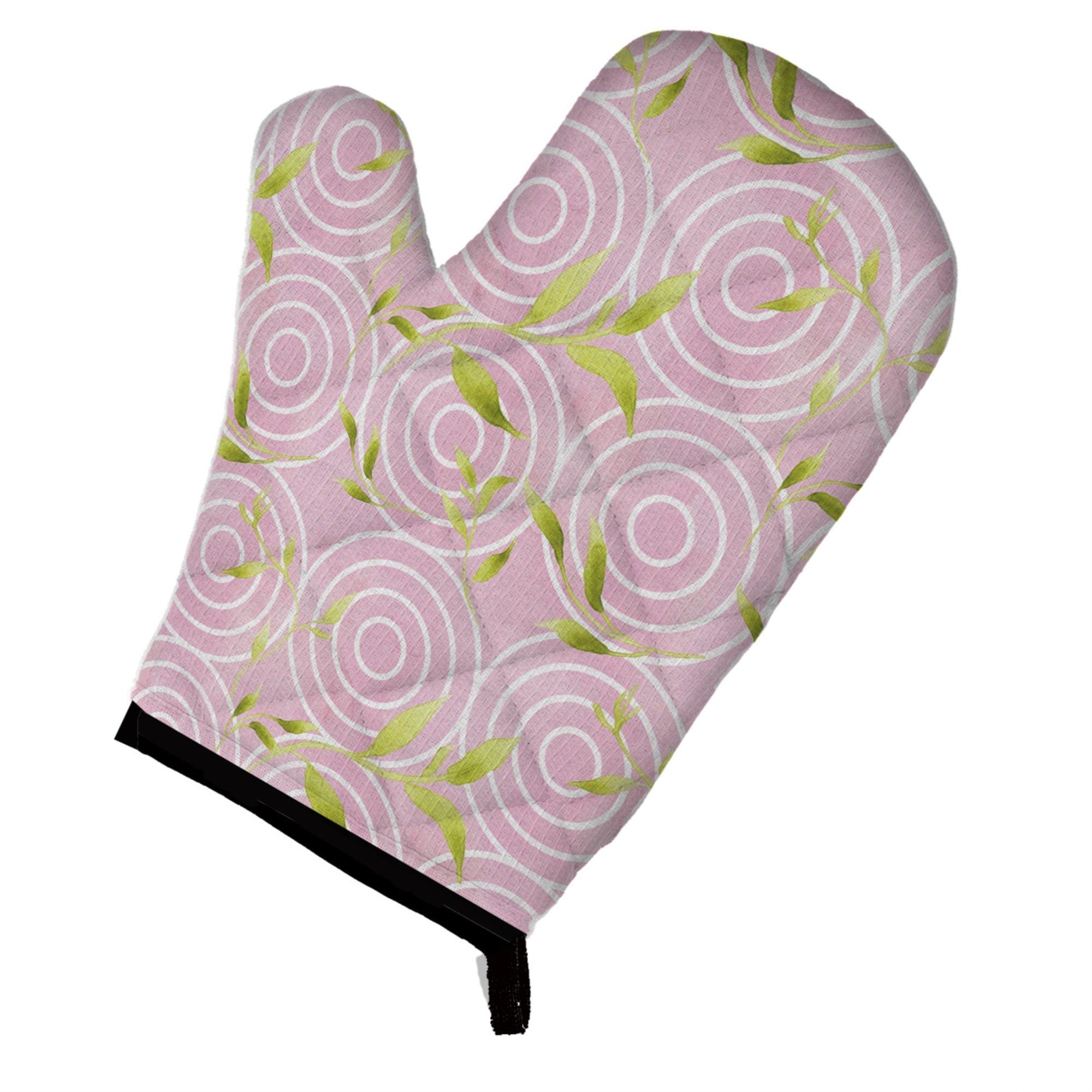 'Caroline'S Treasures Geometric Circles On Pink Watercolor Decorated Oven Mitt, 12'''' X 8.5'''', Multicolor''