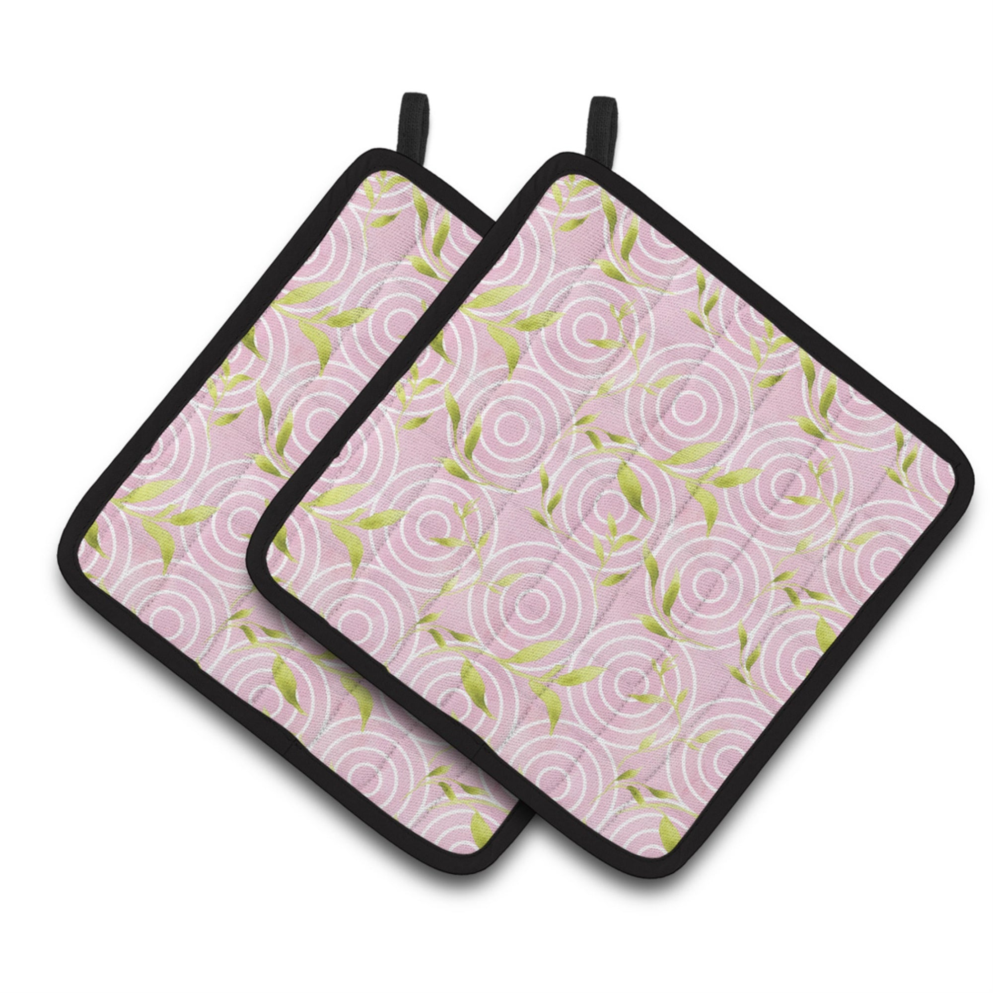 'Caroline'S Treasures Geometric Circles On Pink Watercolor Decorated Pot Holder, 7.5'''' X 7.5'''', Multicolor''